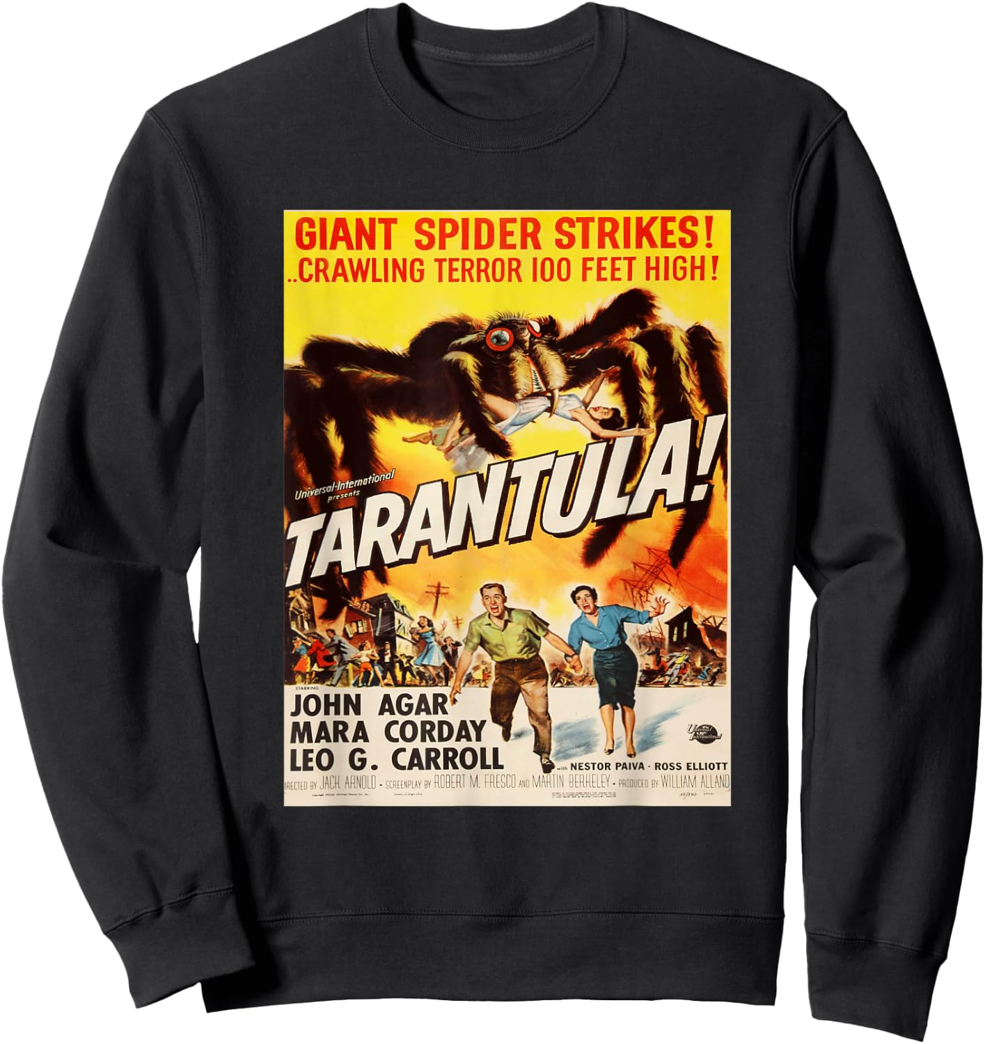 Giant Spider Tarantula, Sci-fi vintage movie poster Sweatshirt - Sweatshirt | Black