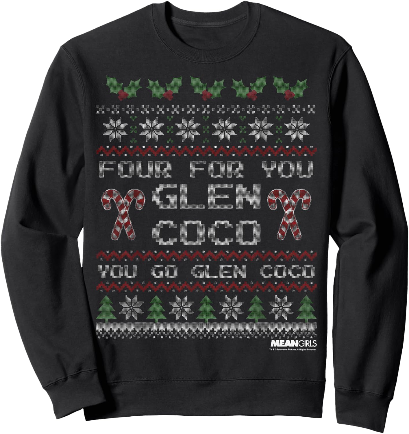 Mean Girls Glen Coco Christmas Sweater Graphic Sweatshirt - Sweatshirt | Black