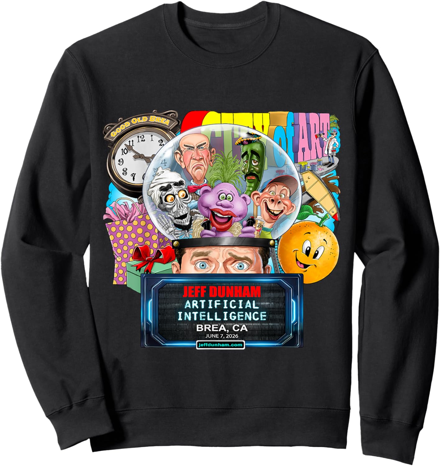 Jeff Dunham Brea, CA (2026) Sweatshirt - Sweatshirt | Black