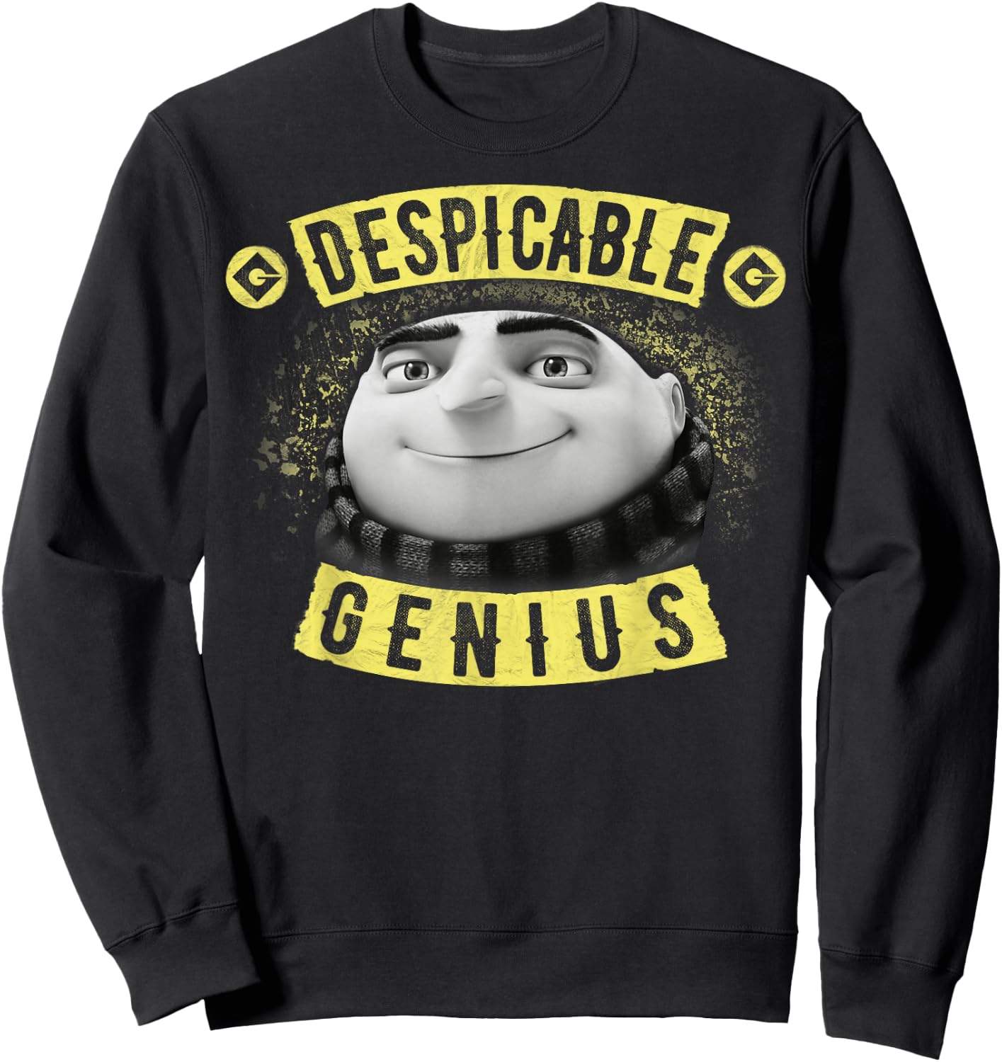 Despicable Me Minions Gru Is A Genius Graphic Sweatshirt - Sweatshirt | Black