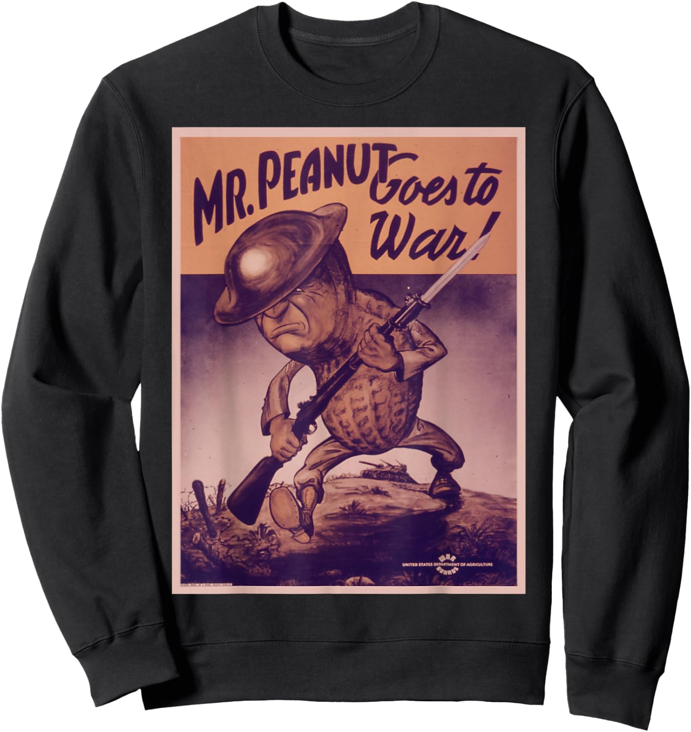 Vintage poster - Mr. Peanut Goes to War Sweatshirt - Sweatshirt | Black