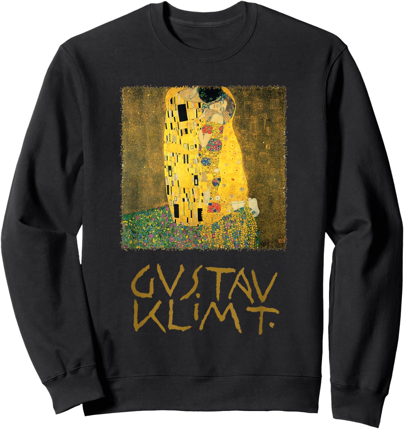 The Kiss by Gustav Klimt, Art Nouveau Sweatshirt - Sweatshirt | Black