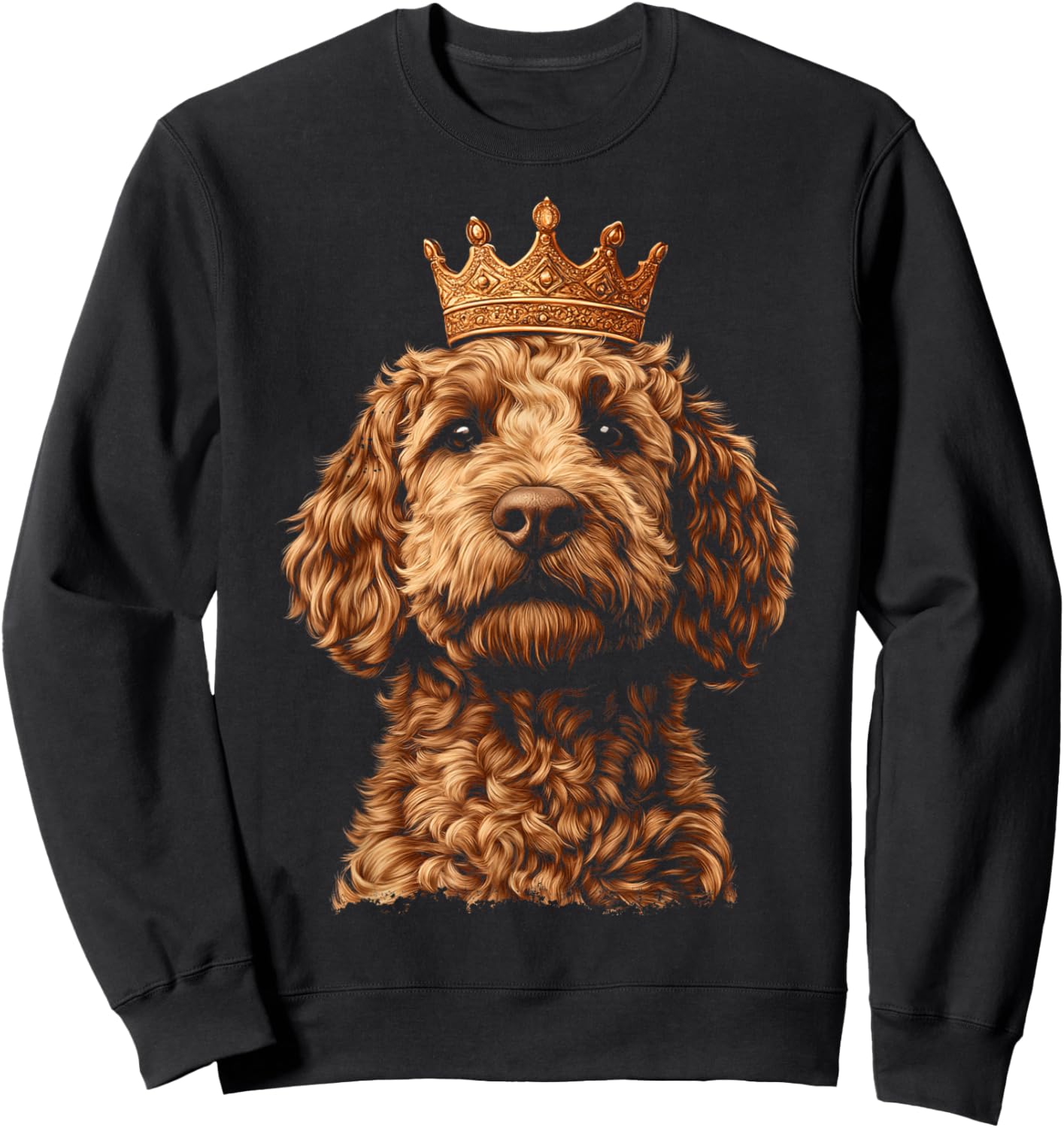 Goldendoodle King Crown Sweatshirt - Sweatshirt | Black