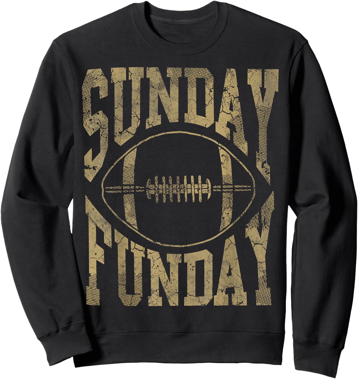 Vintage Sunday Funday Football Sweatshirt - Sweatshirt | Black