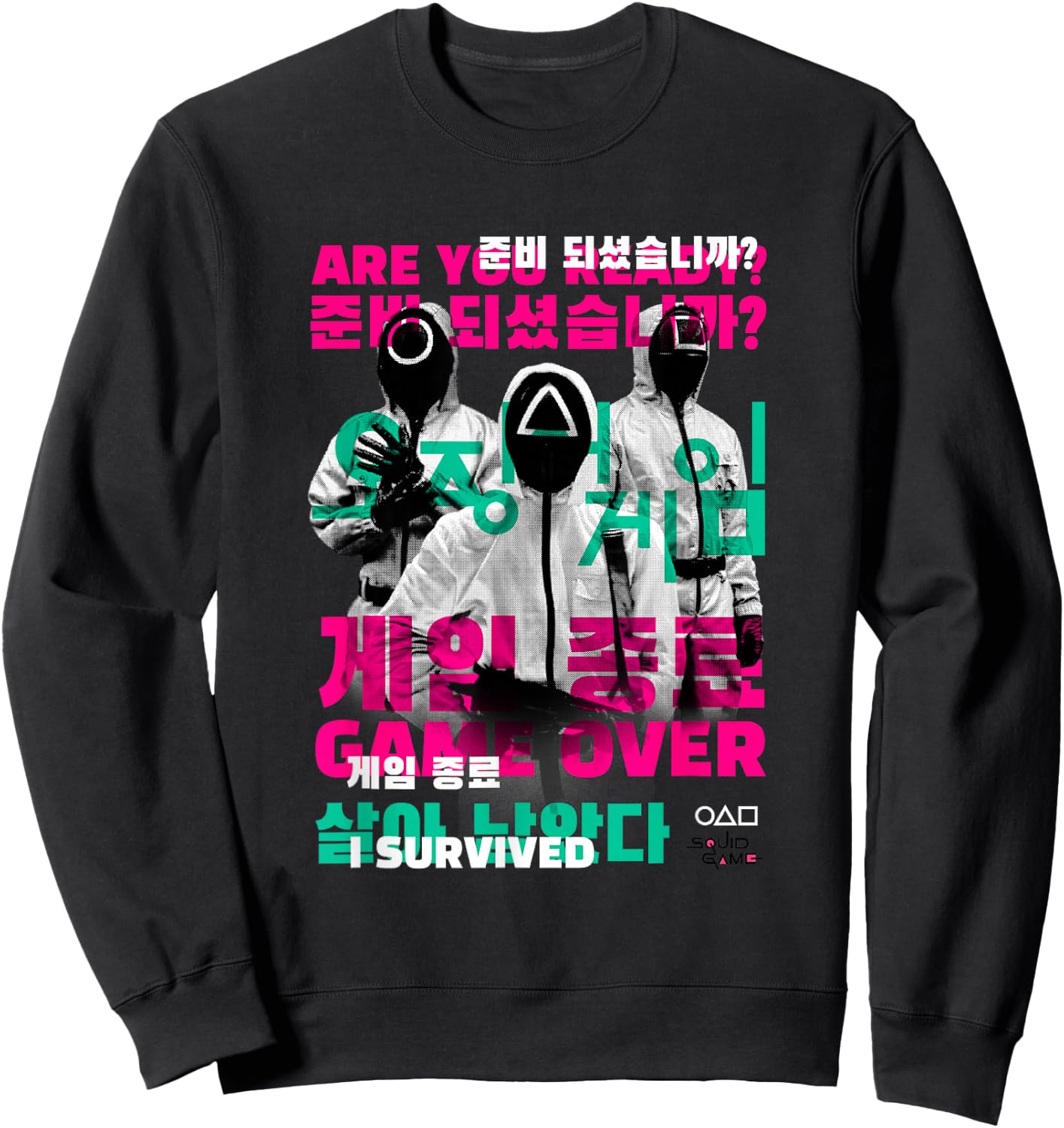 Squid Game 2 Quotes Guards Getting Ready Retro Sweatshirt - Sweatshirt | Black