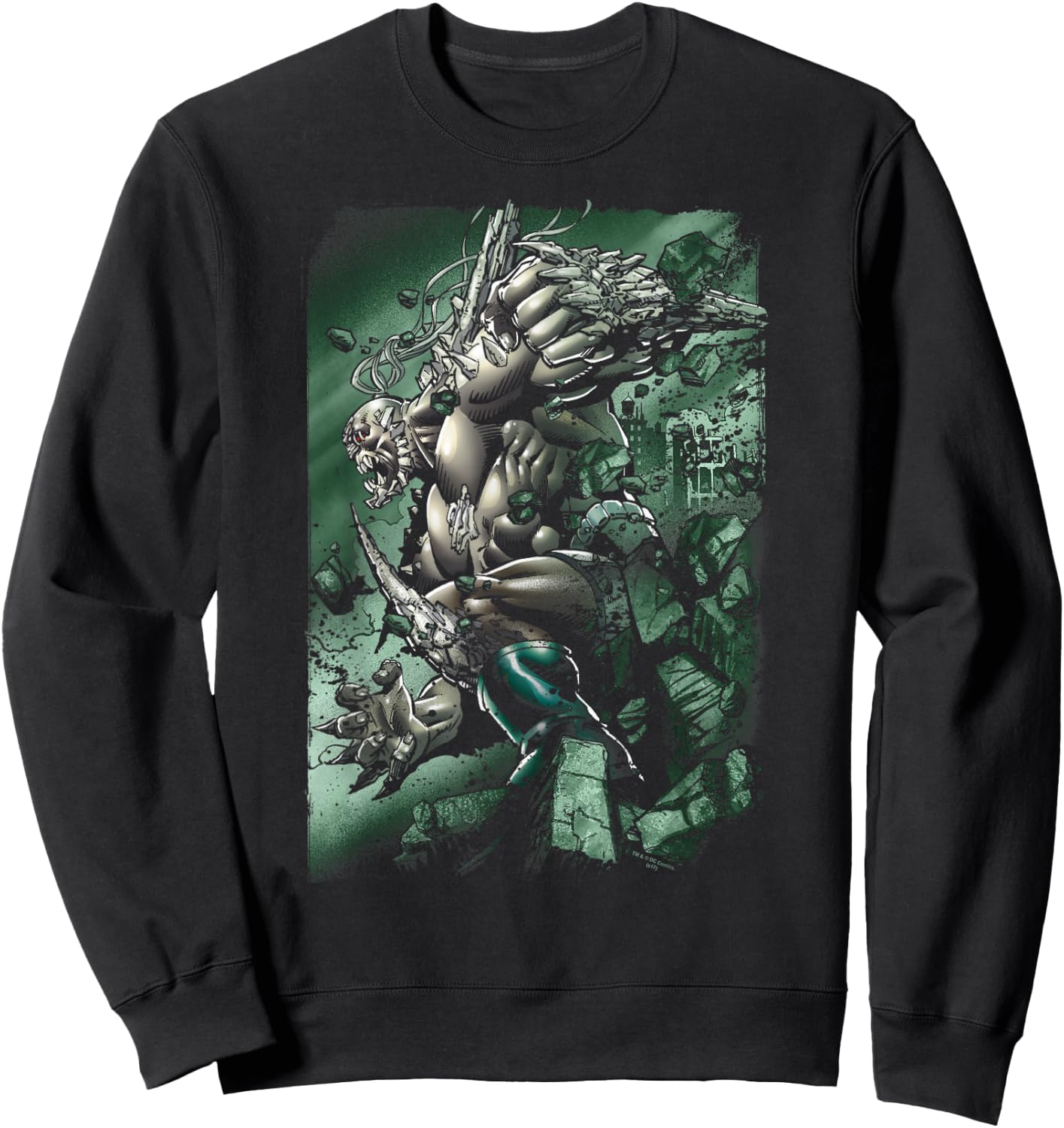 DC Comics Superman Doomsday Destruction - -Adults, Black, Small, Short Sleeve, Cotton Blend Sweatshirt - Sweatshirt | Black