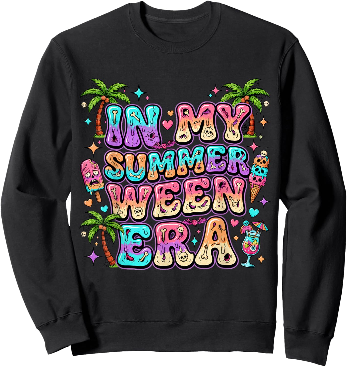 in My Summer Ween Era Spooky Summer Shirt Kids Sweatshirt - Sweatshirt | Black