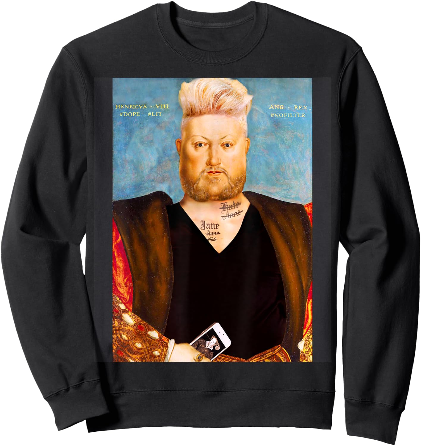 King Henry VIII Funny Sweatshirt - Sweatshirt | Black