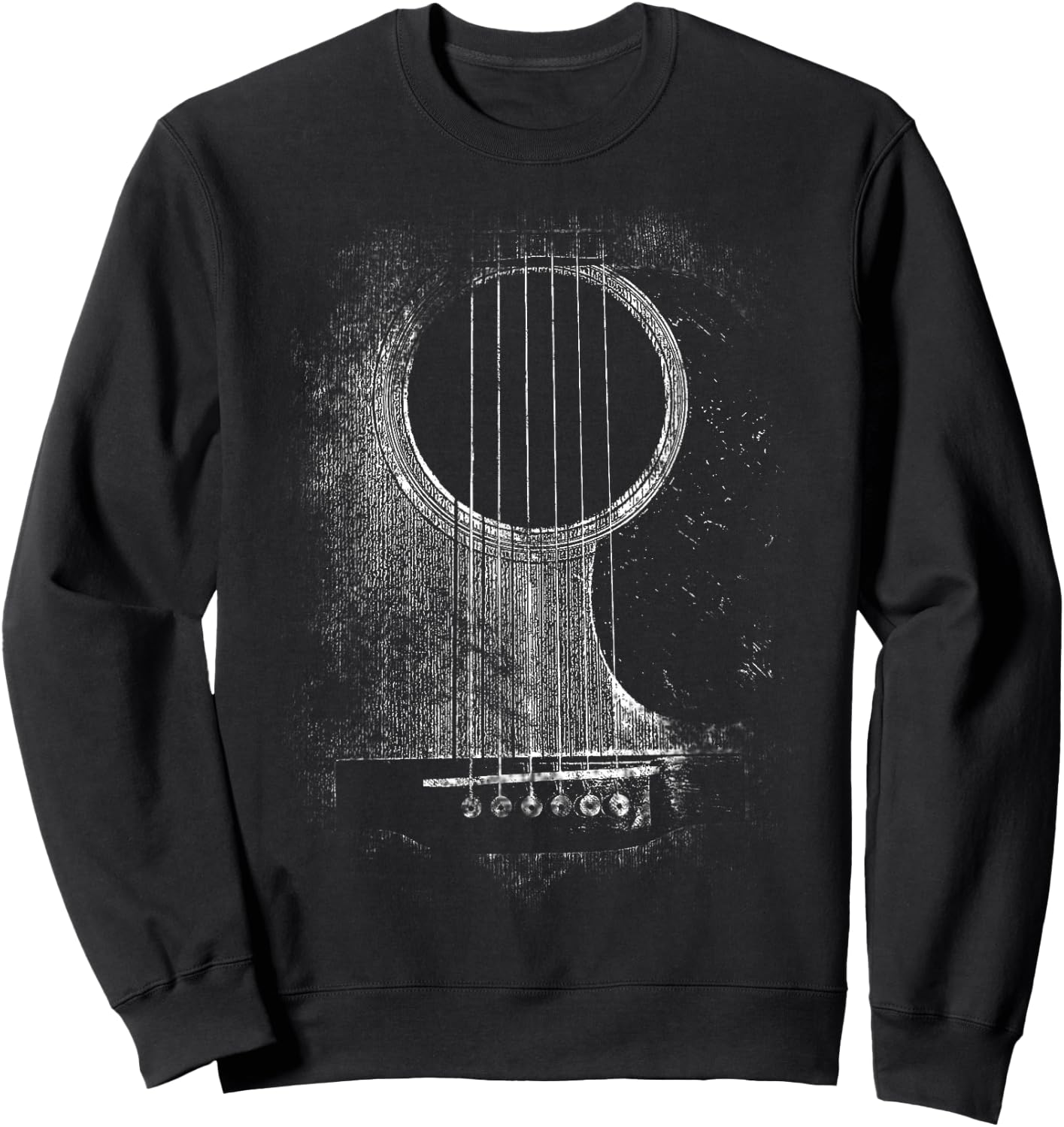 Acoustic Guitar Player Six String Classic Rock & Roll Sweatshirt - Sweatshirt | Black