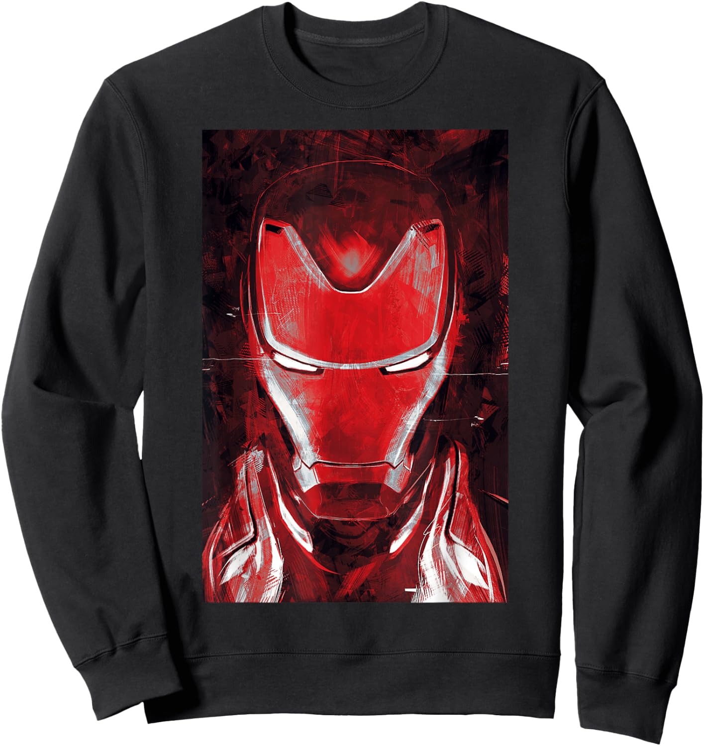 Marvel Avengers Endgame Red Iron Man Portrait Sweatshirt - Sweatshirt | Black