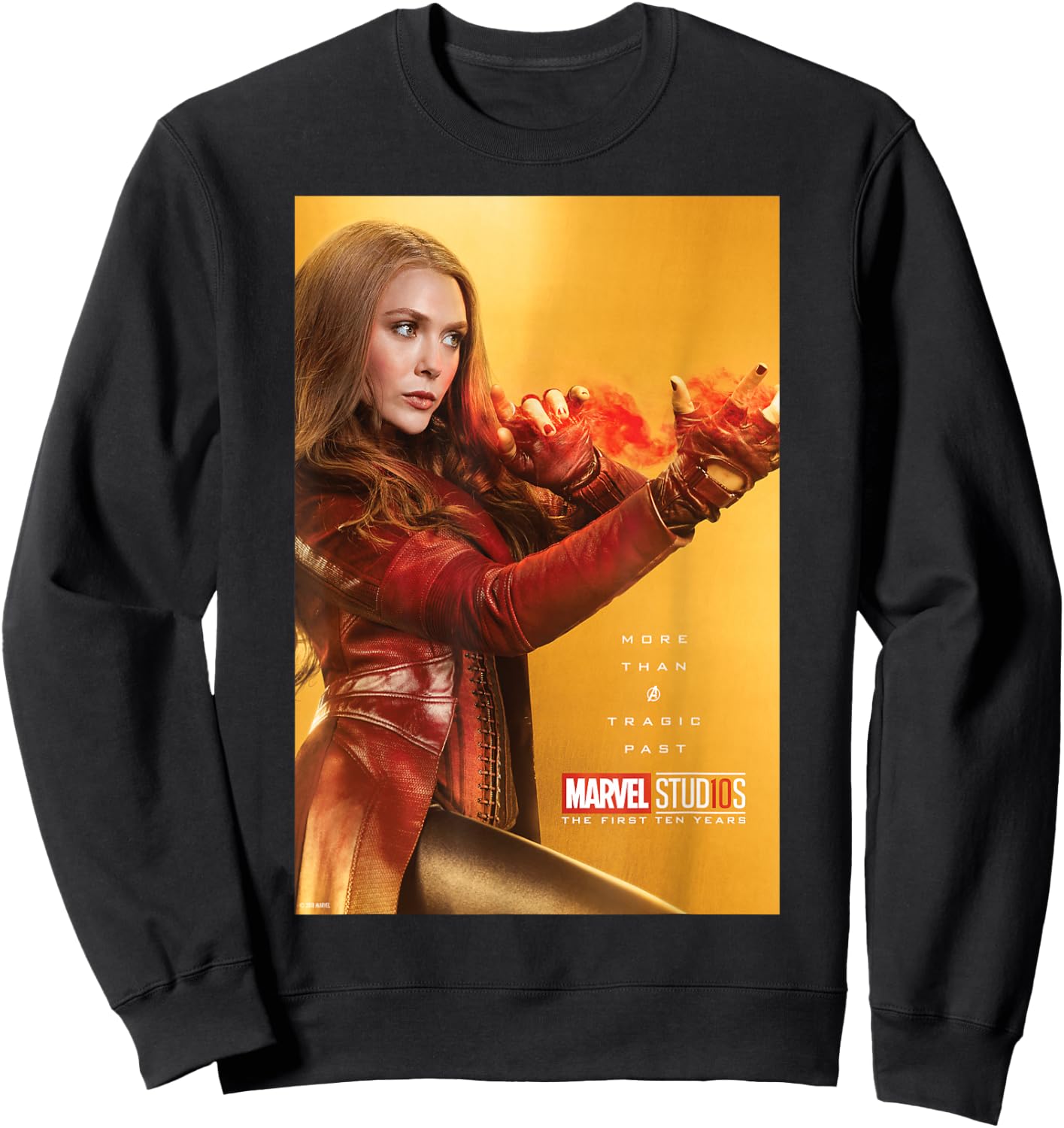 Marvel Studios 10 Years Scarlet Witch Poster Graphic Sweatshirt - Sweatshirt | Black