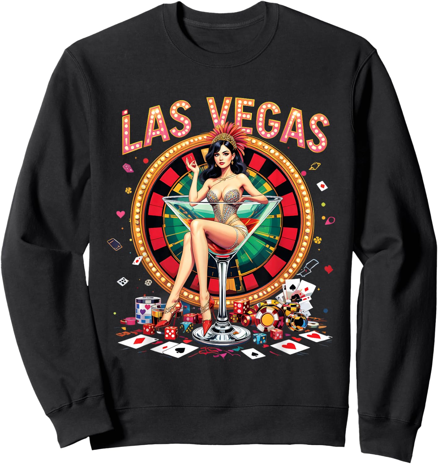 Las Vegas Nevada Las Vegas Souvenir Vacation Trip 2025 Sweatshirt - Sweatshirt | Black