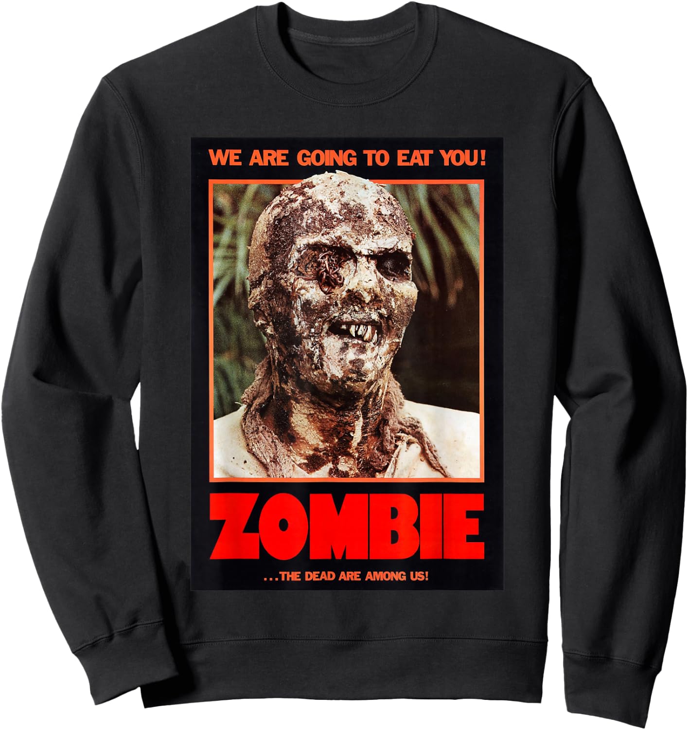 Zombie Funny B Horror Movie Poster Sweatshirt - Sweatshirt | Black
