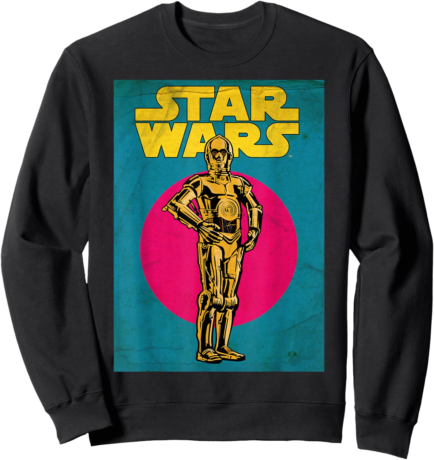 Star Wars C-3PO Vintage Trading Card Graphic Sweatshirt - Sweatshirt | Black