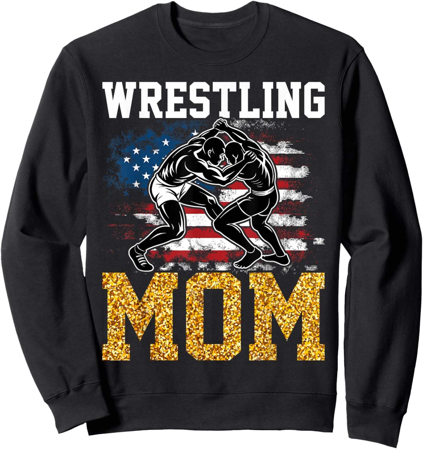 Wrestling Mom Funny Wrestling Wrestler Mom Sweatshirt - Sweatshirt | Black
