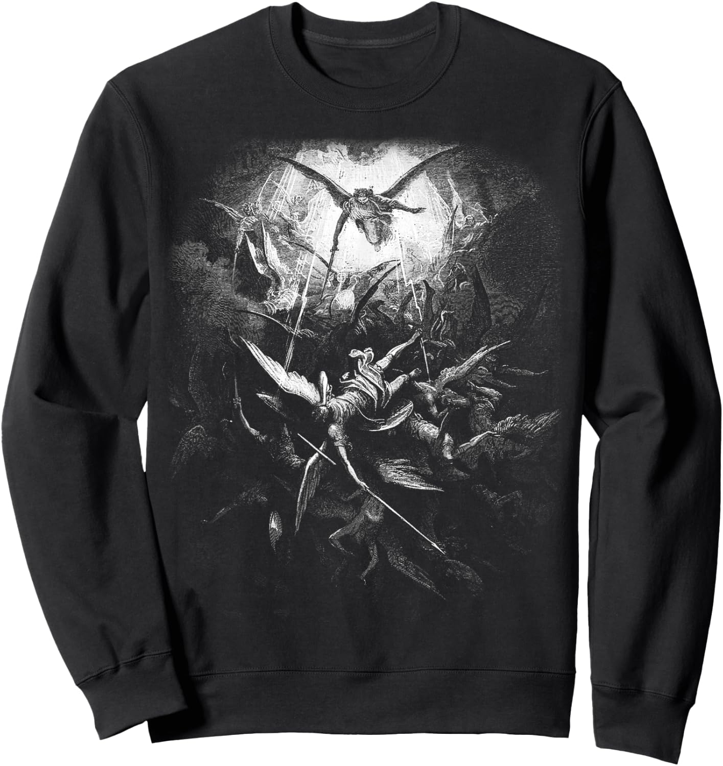 Gustave Dore - Michael Drives All Fallen Angels 1866 Sweatshirt - Sweatshirt | Black