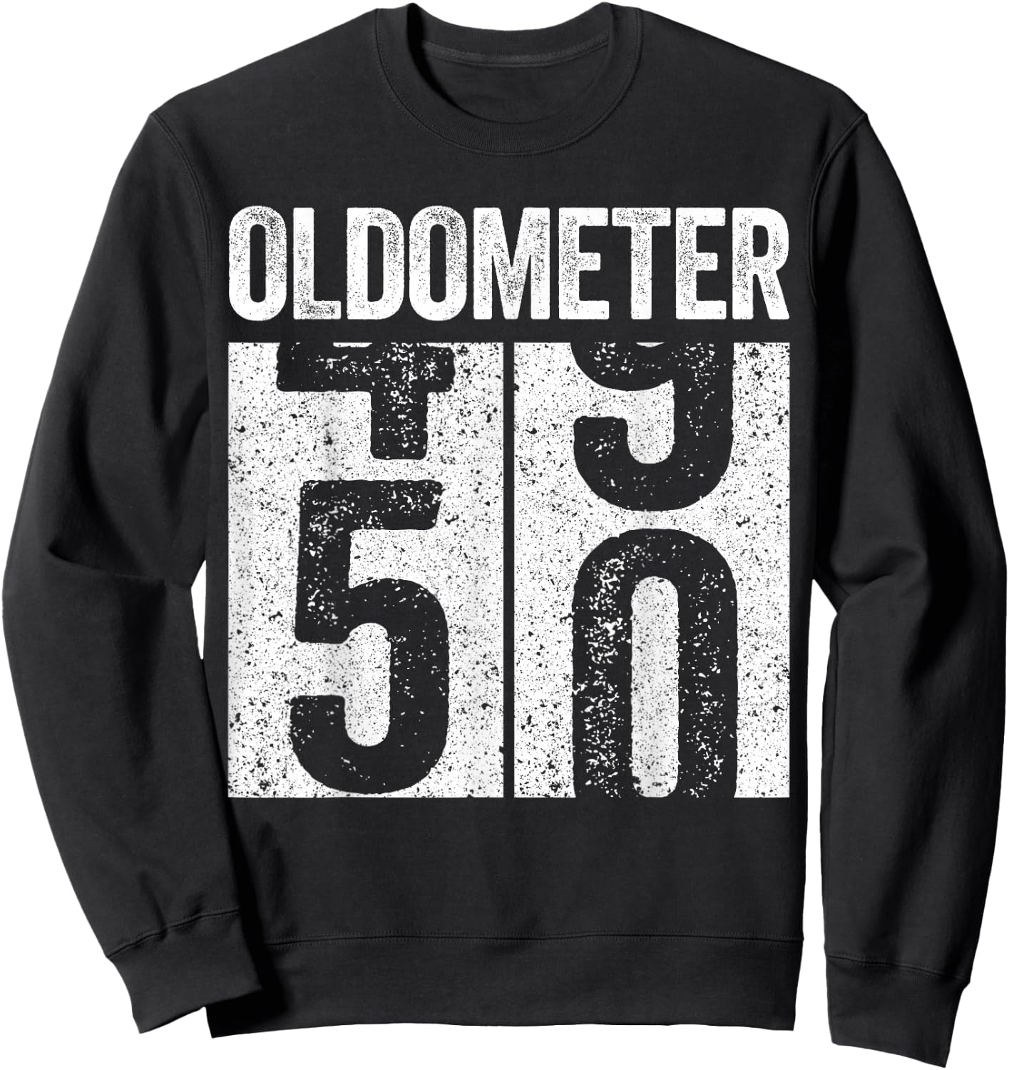 Oldometer 50 Shirt Men Women 50th Birthday Sweatshirt - Sweatshirt | Black