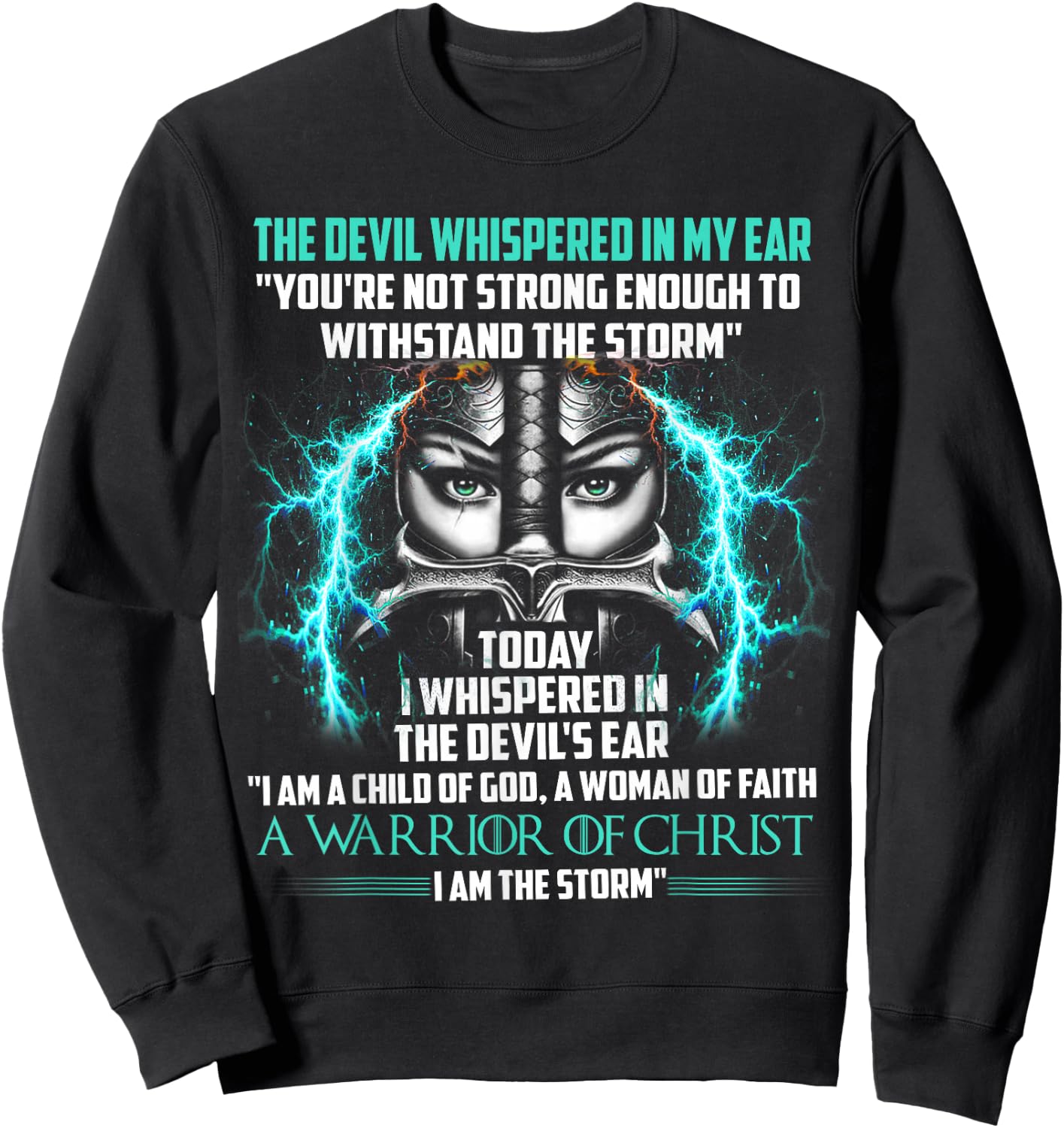 Women Knight Templar I Am A Child Of God A Warrior Of Christ Sweatshirt - Sweatshirt | Black