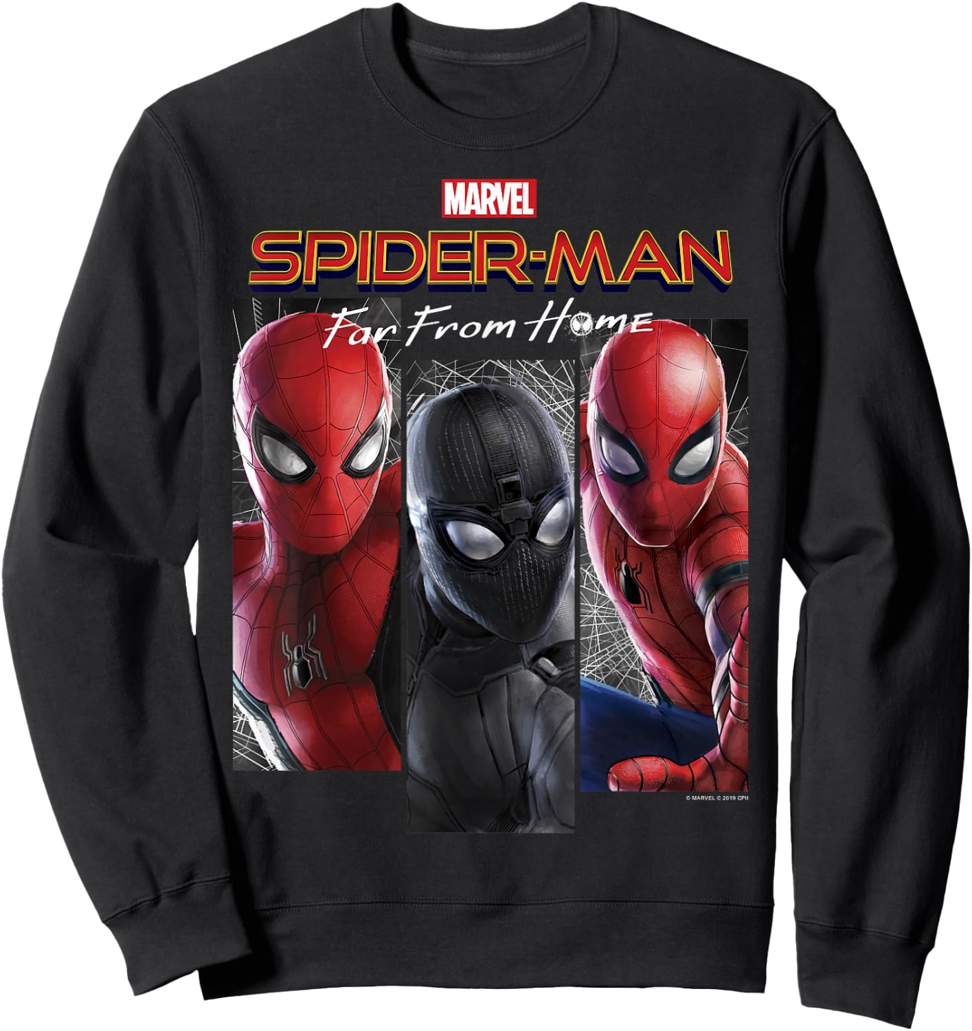 Marvel Spider-Man Far From Home Suit Panel Logo Sweatshirt - Sweatshirt | Black