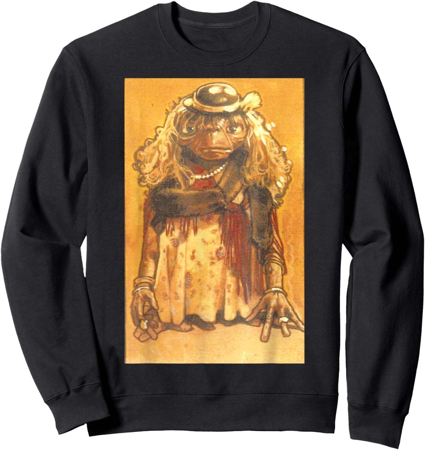 E.T. Terrestrial Dressed in A Disguise Graphic Sweatshirt - Sweatshirt | Black