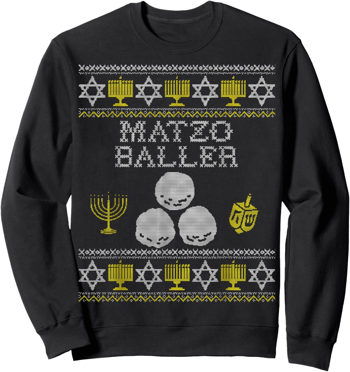 Matzo Baller Shirt, Funny Hanukkah Shirts, Matzah Balls Sweatshirt - Sweatshirt | Black