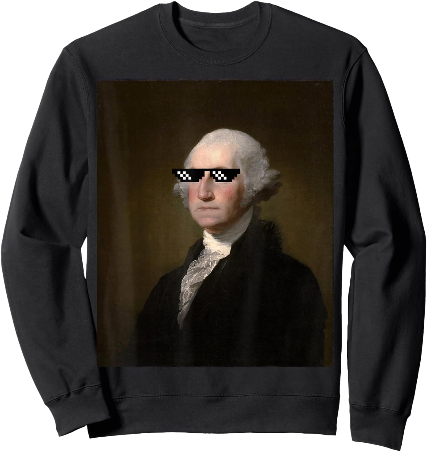 George Washington Funny Sunglasses American History T Shirt Sweatshirt - Sweatshirt | Black