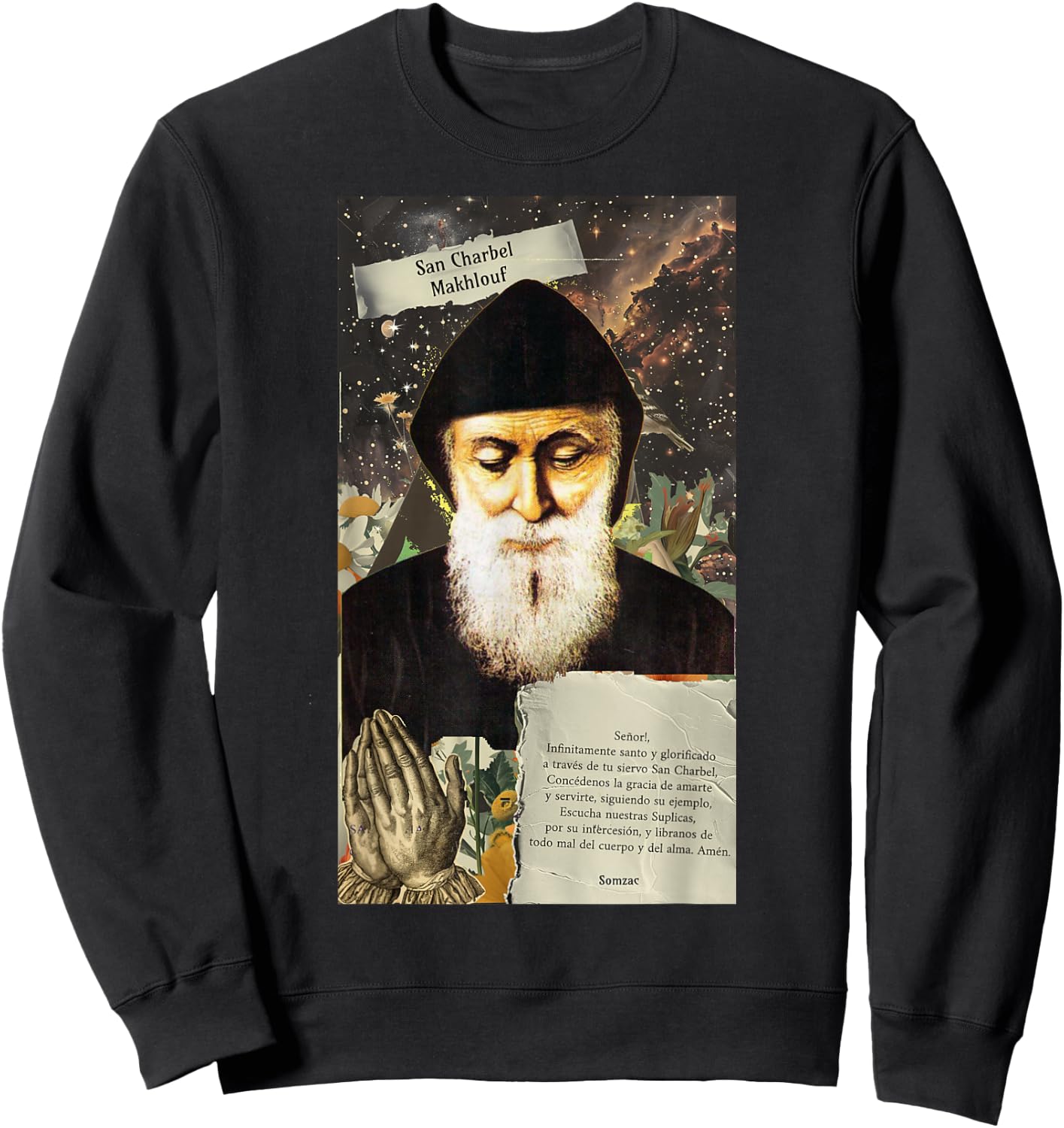 San Charbel Makhlouf, Saint Charbel Sweatshirt - Sweatshirt | Black