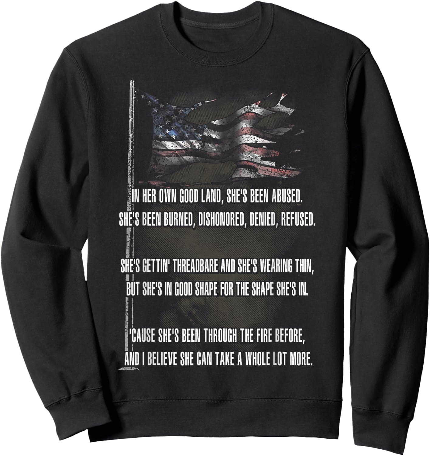 Ragged Old Flag Sweatshirt - Sweatshirt | Black