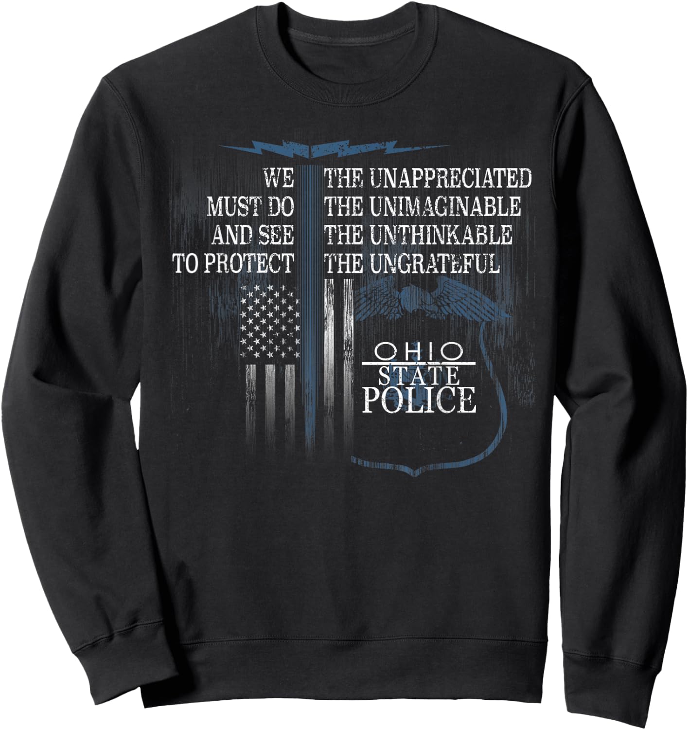 Ohio Highway Patrol Shirt State Trooper Ohio Trooper Shirt Sweatshirt - Sweatshirt | Black