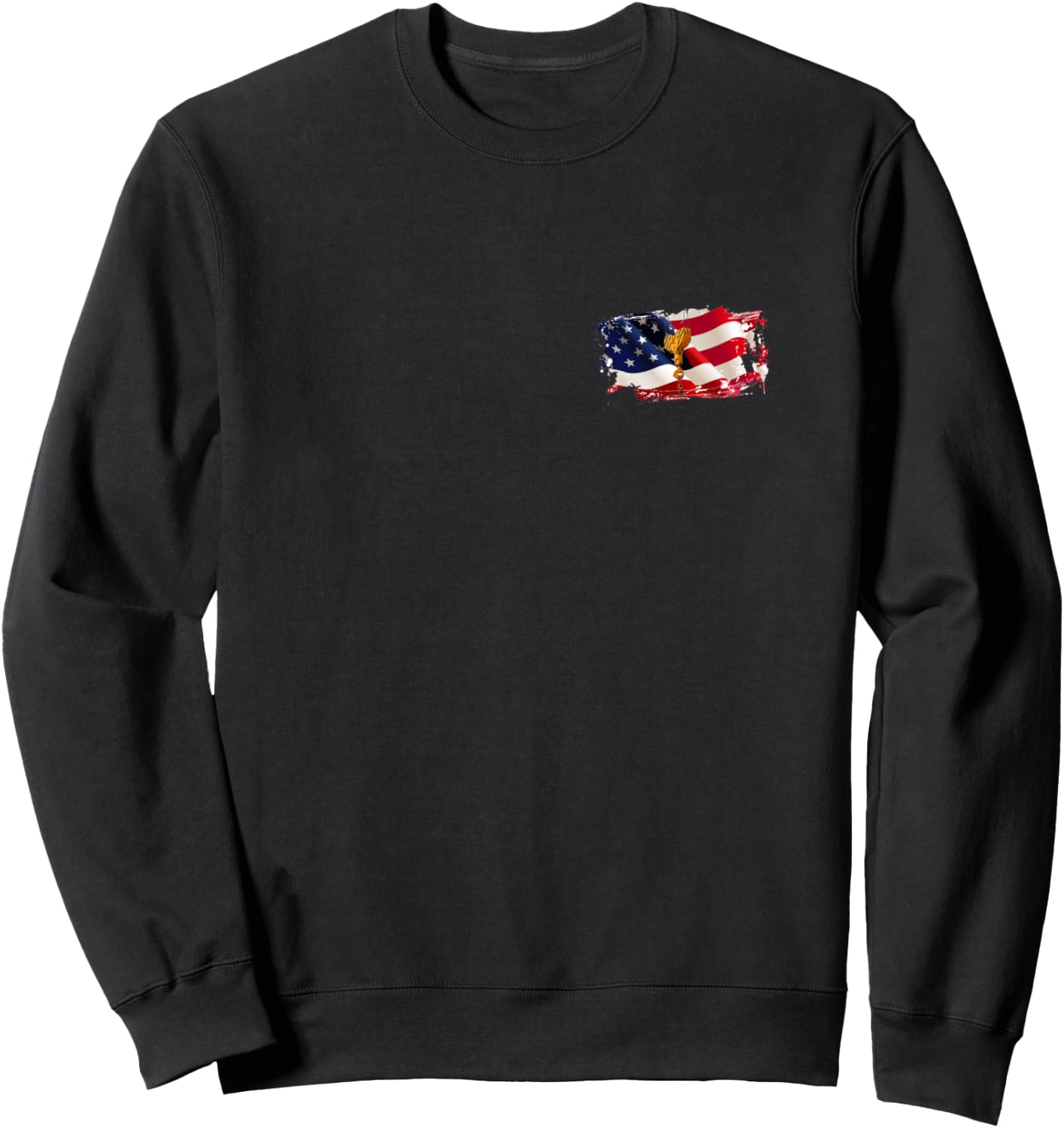 Crane operator shirt American flag all terrain crane Sweatshirt - Sweatshirt | Black