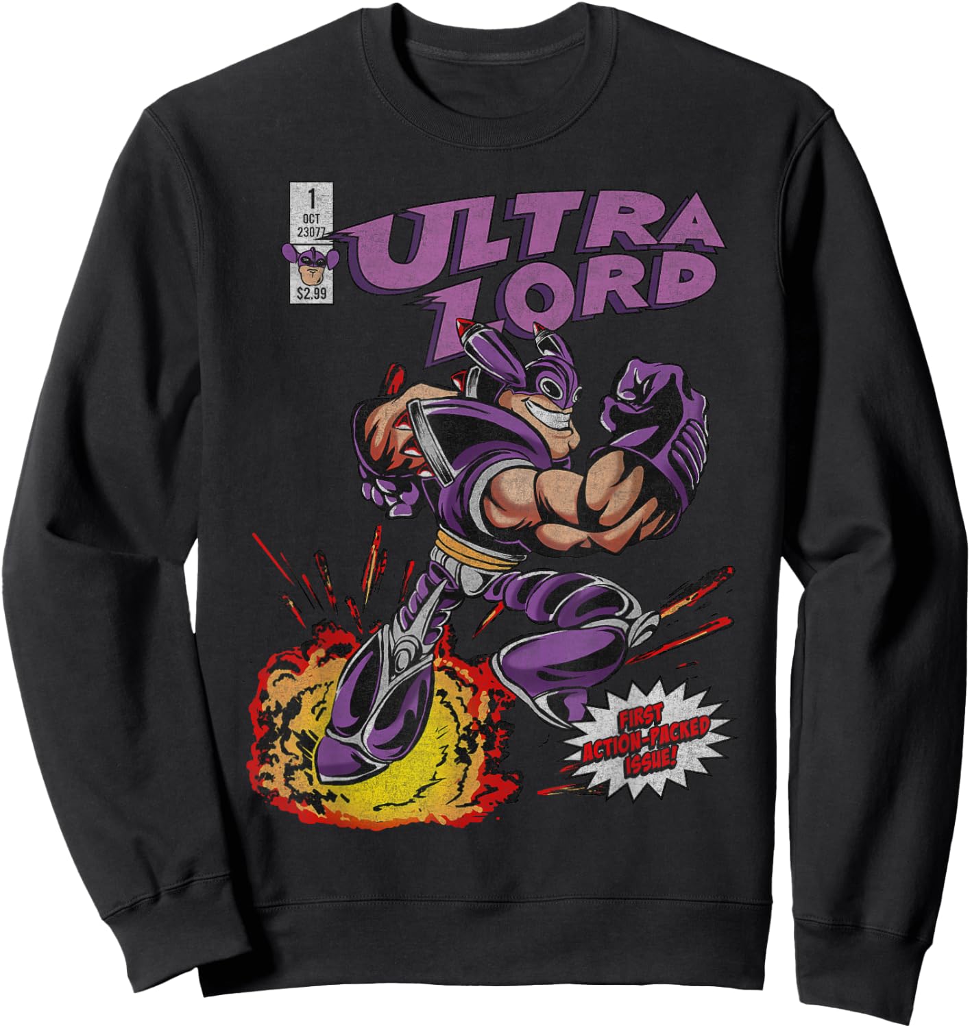 Nickelodeon The Adventures of Jimmy Neutron Ultra Lord Sweatshirt - Sweatshirt | Black