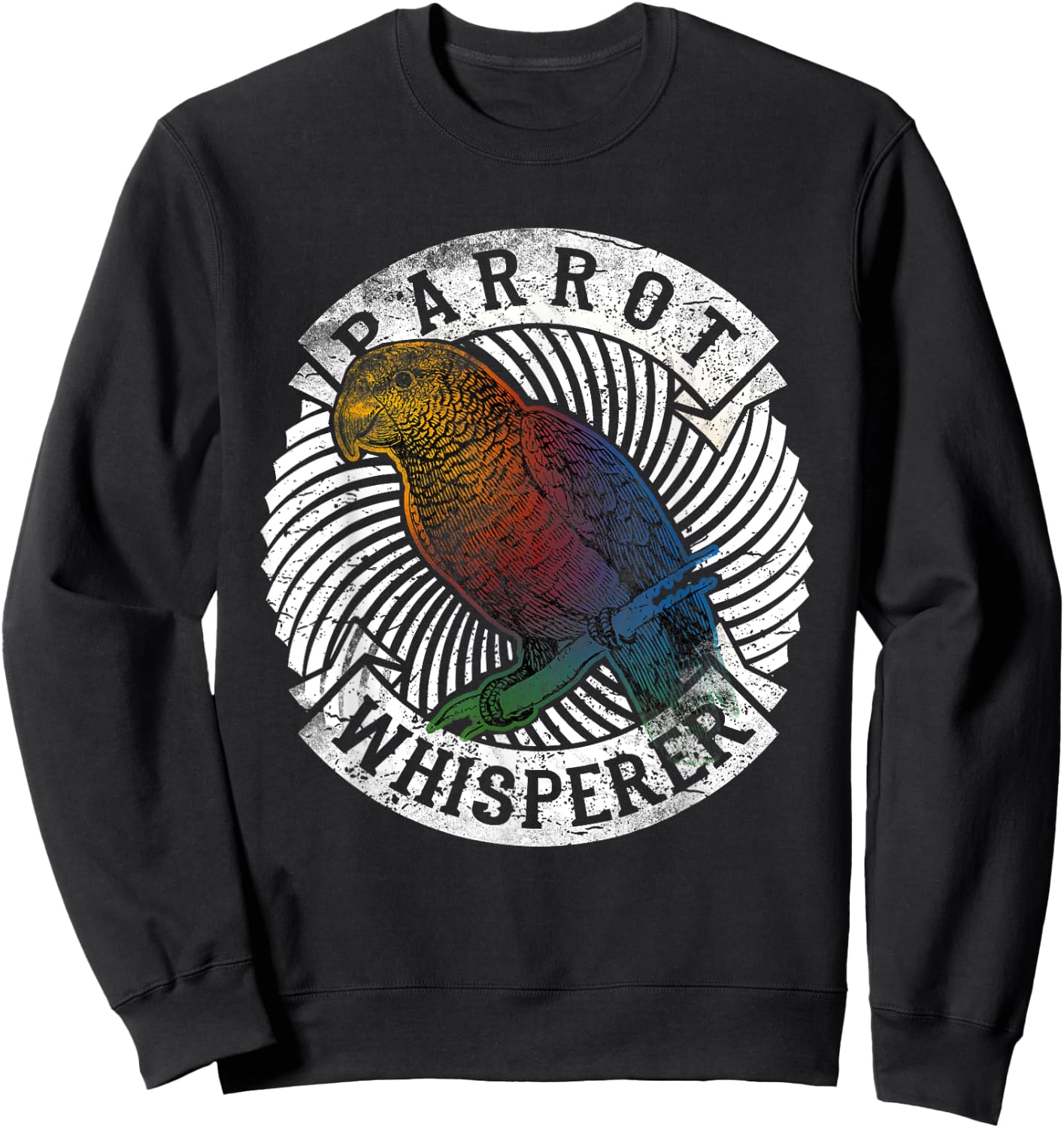 Parrot Whisperer Shirt Birds Lover Gift Colorful Parrots Sweatshirt - Sweatshirt | Black