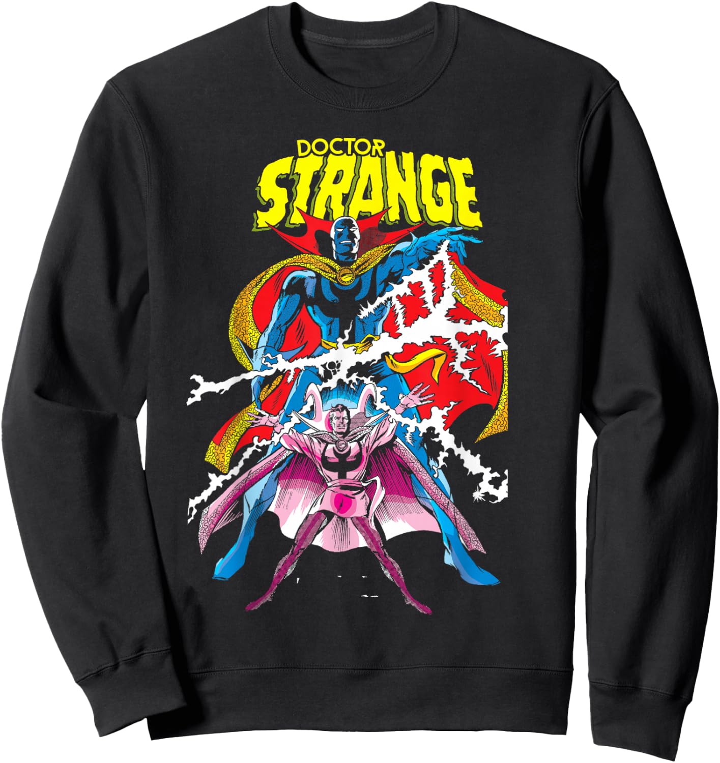 Marvel Doctor Strange Magic Lightning Comic Graphic Sweatshirt - Sweatshirt | Black