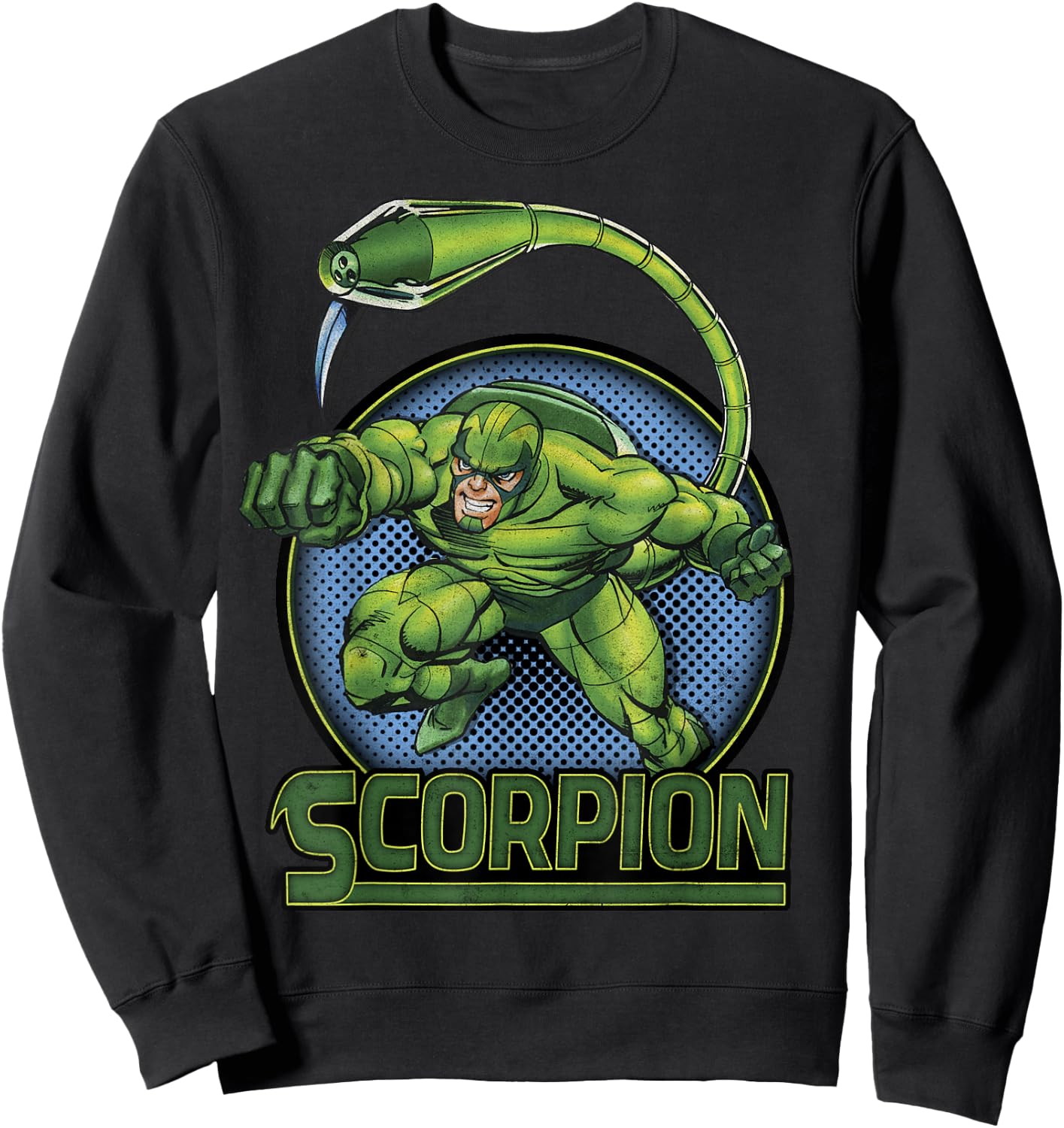 Marvel Scorpion Retro 90's Get Stung Classic Badge Sweatshirt - Sweatshirt | Black