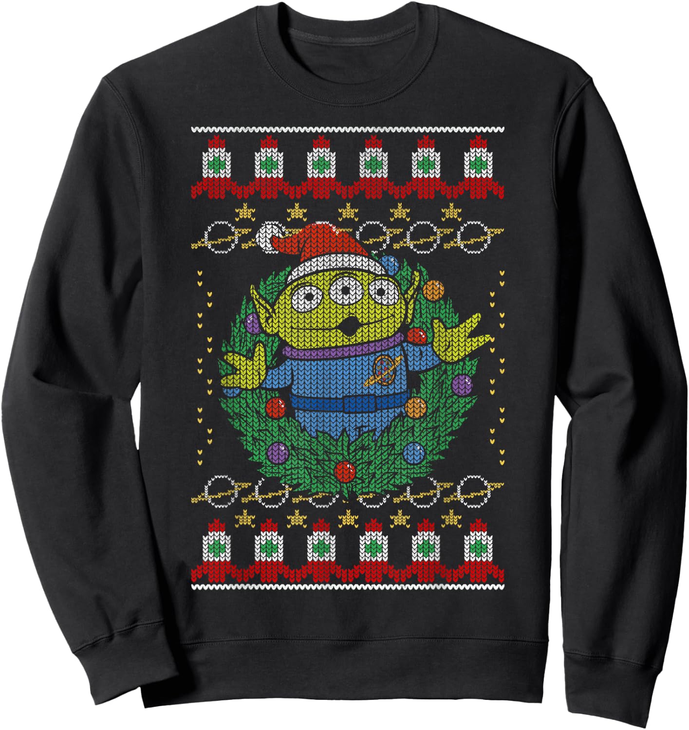 Disney Pixar Toy Story Alien Greetings Ugly Christmas Style Sweatshirt - Sweatshirt | Black