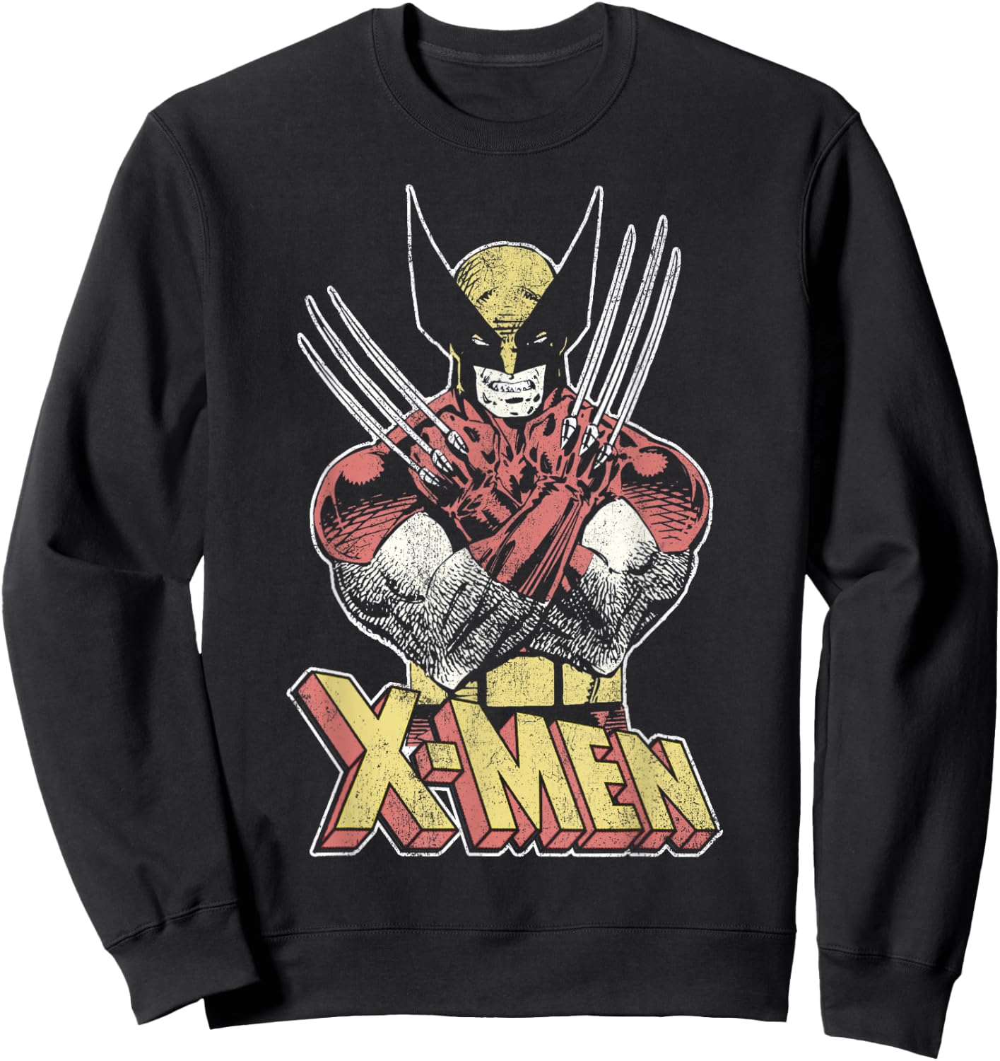 Marvel X-Men Wolverine Classic Comic Vintage Graphic Sweatshirt - Sweatshirt | Black