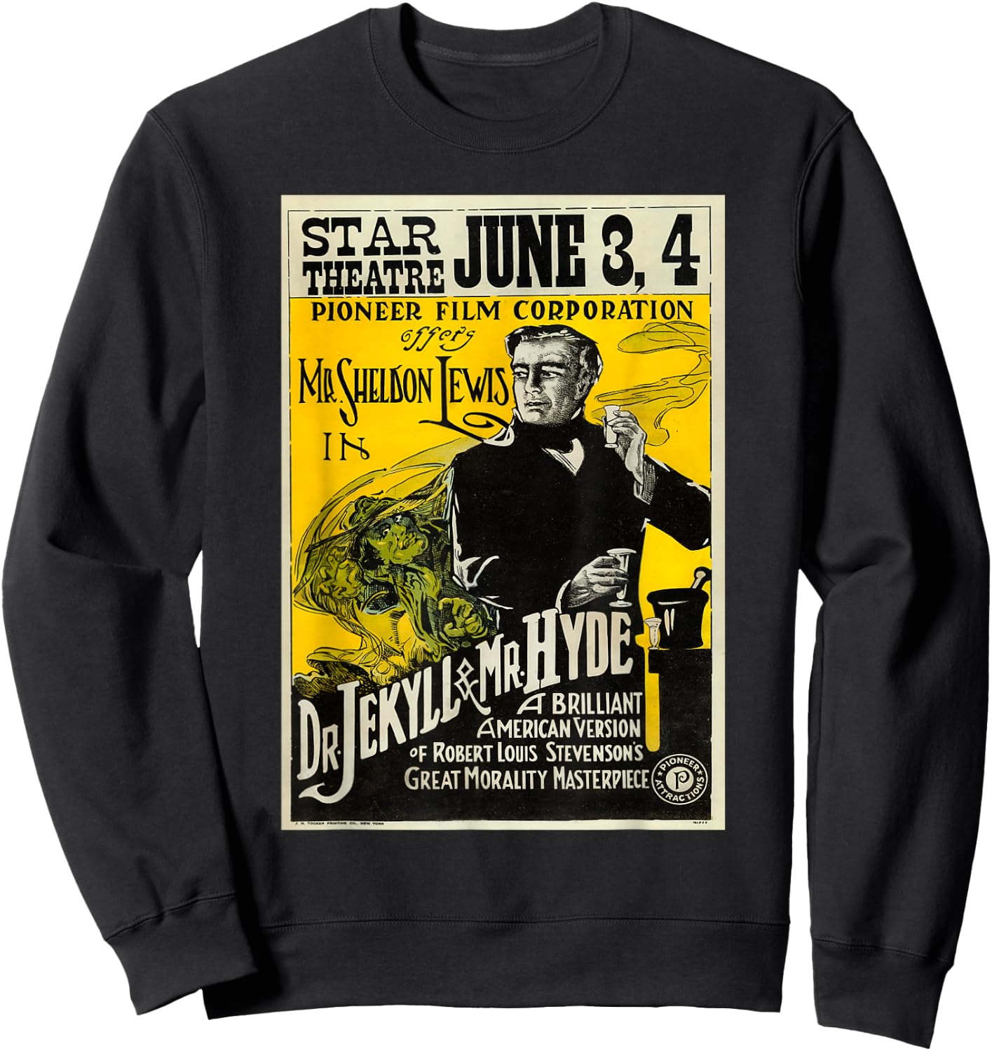 Dr. Jekyll and Mr. Hyde movie poster Sweatshirt - Sweatshirt | Black