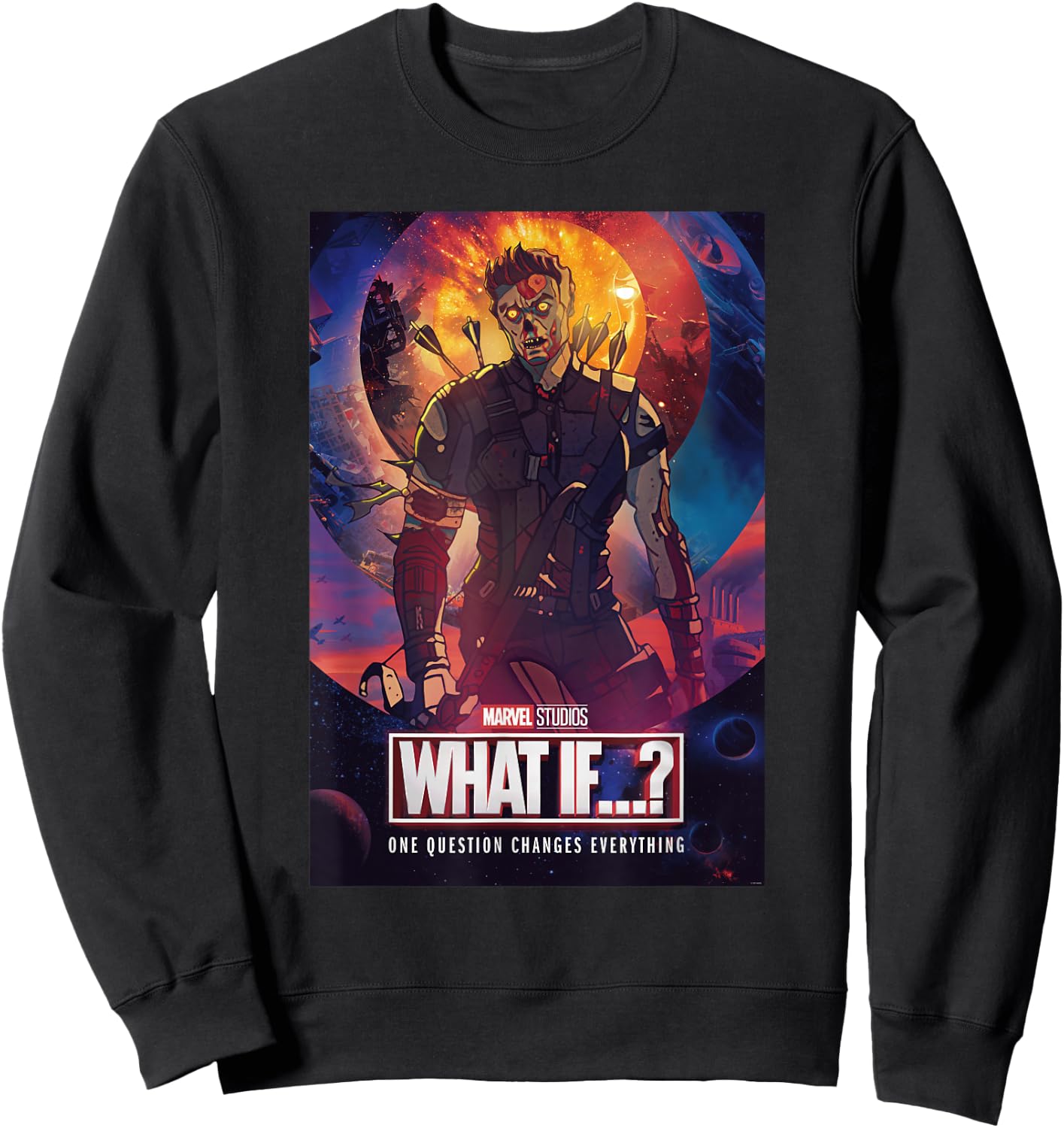 Marvel WHAT IF...? Zombie Hawkeye Comic Cover Sweatshirt - Sweatshirt | Black