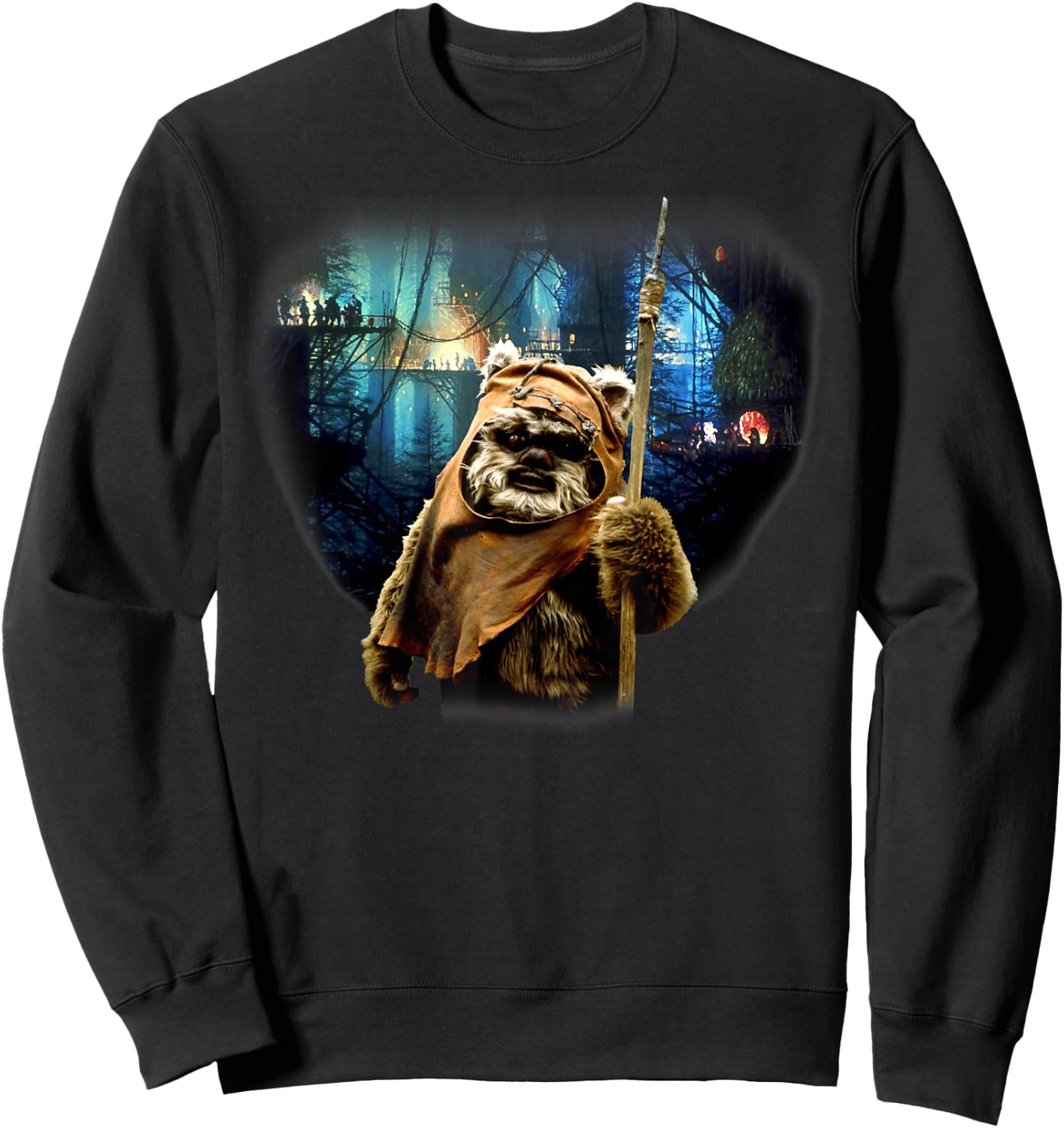 Star Wars Ewok Battle of Endor Vintage Poster Sweatshirt - Sweatshirt | Black