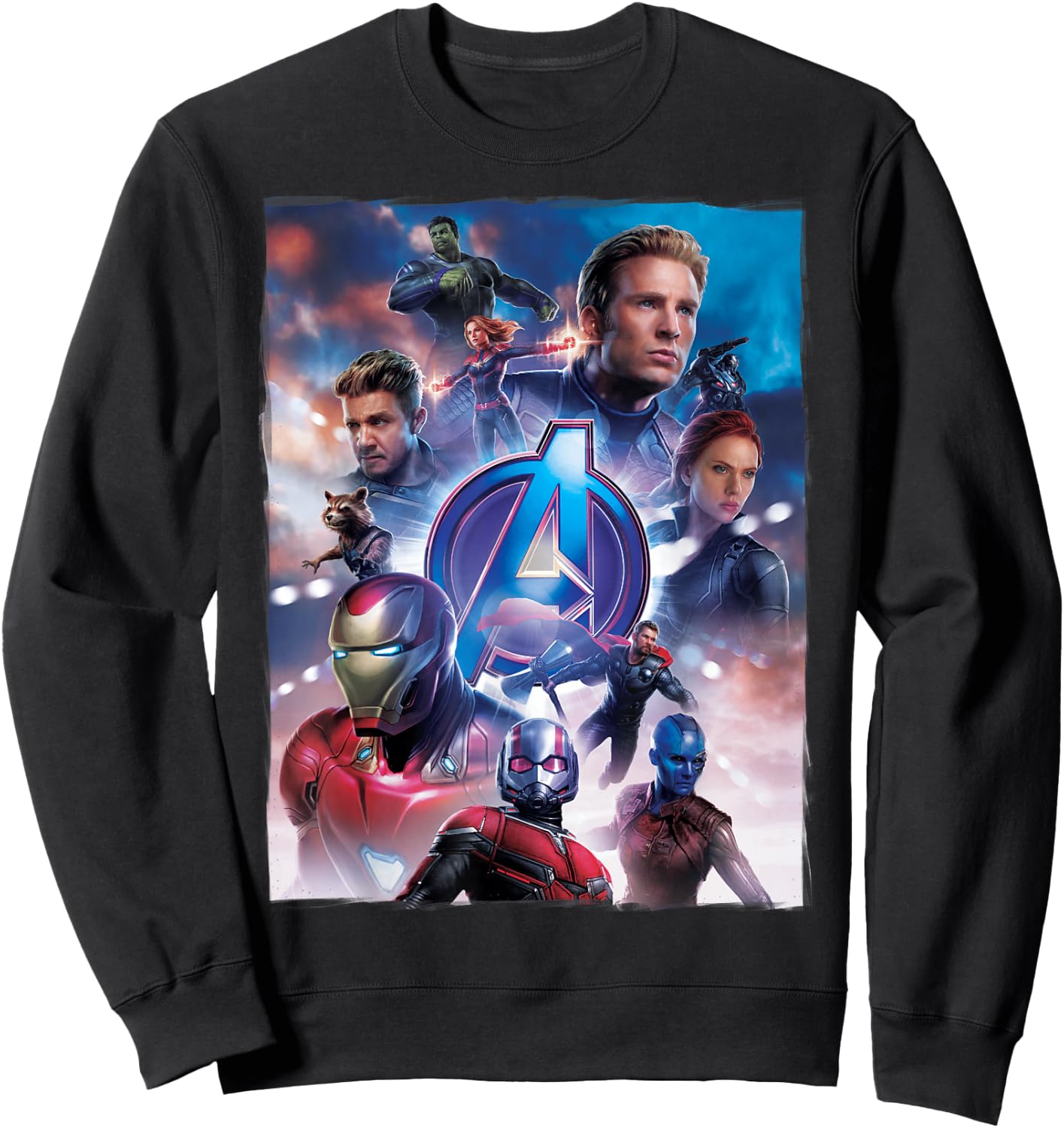 Marvel Avengers Endgame Main Character Poster Small Sweatshirt - Sweatshirt | Black