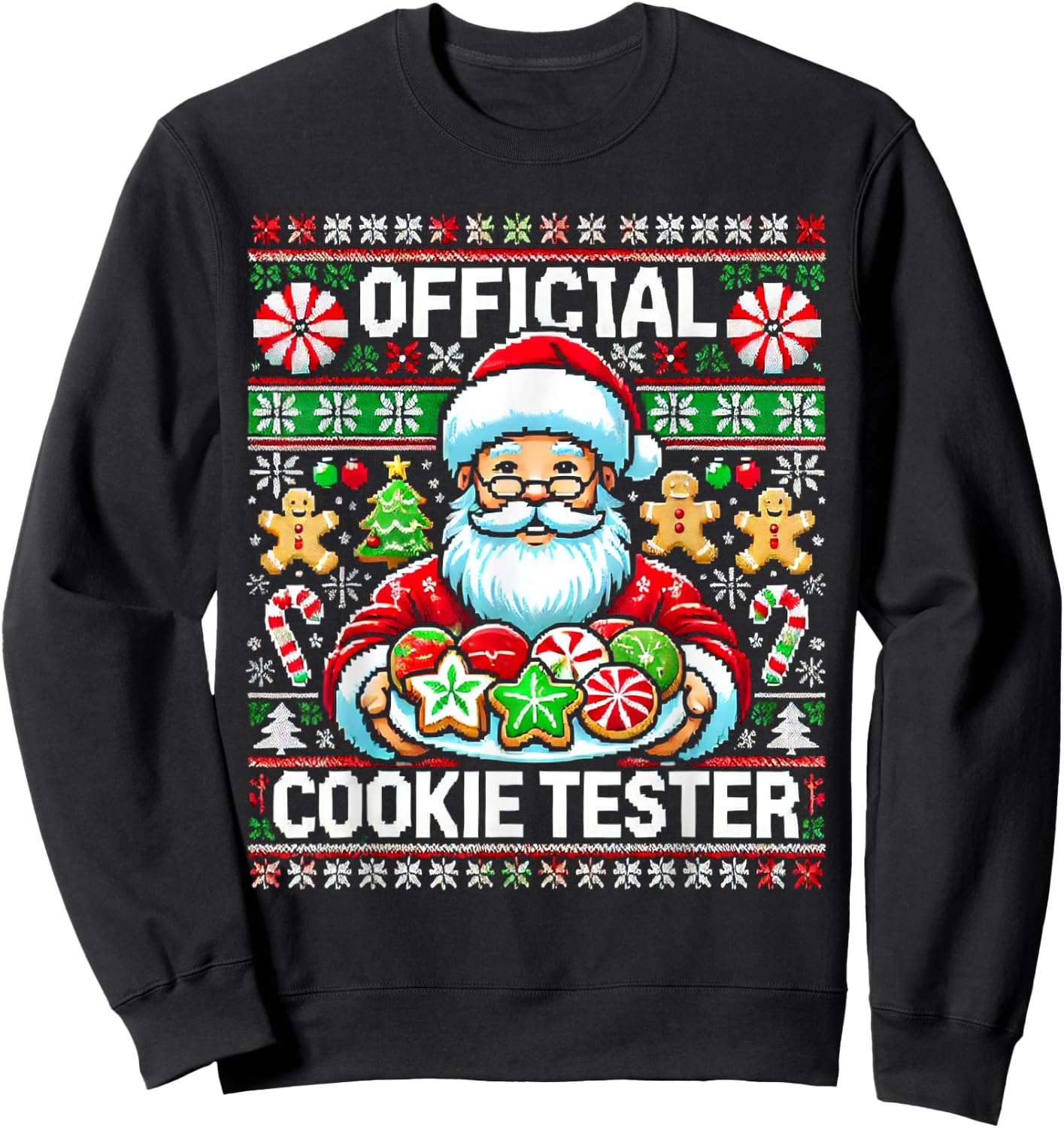 Official Cookie Tester Pajamas Pastry Chefs Sugar Cookie Sweatshirt - Sweatshirt | Black