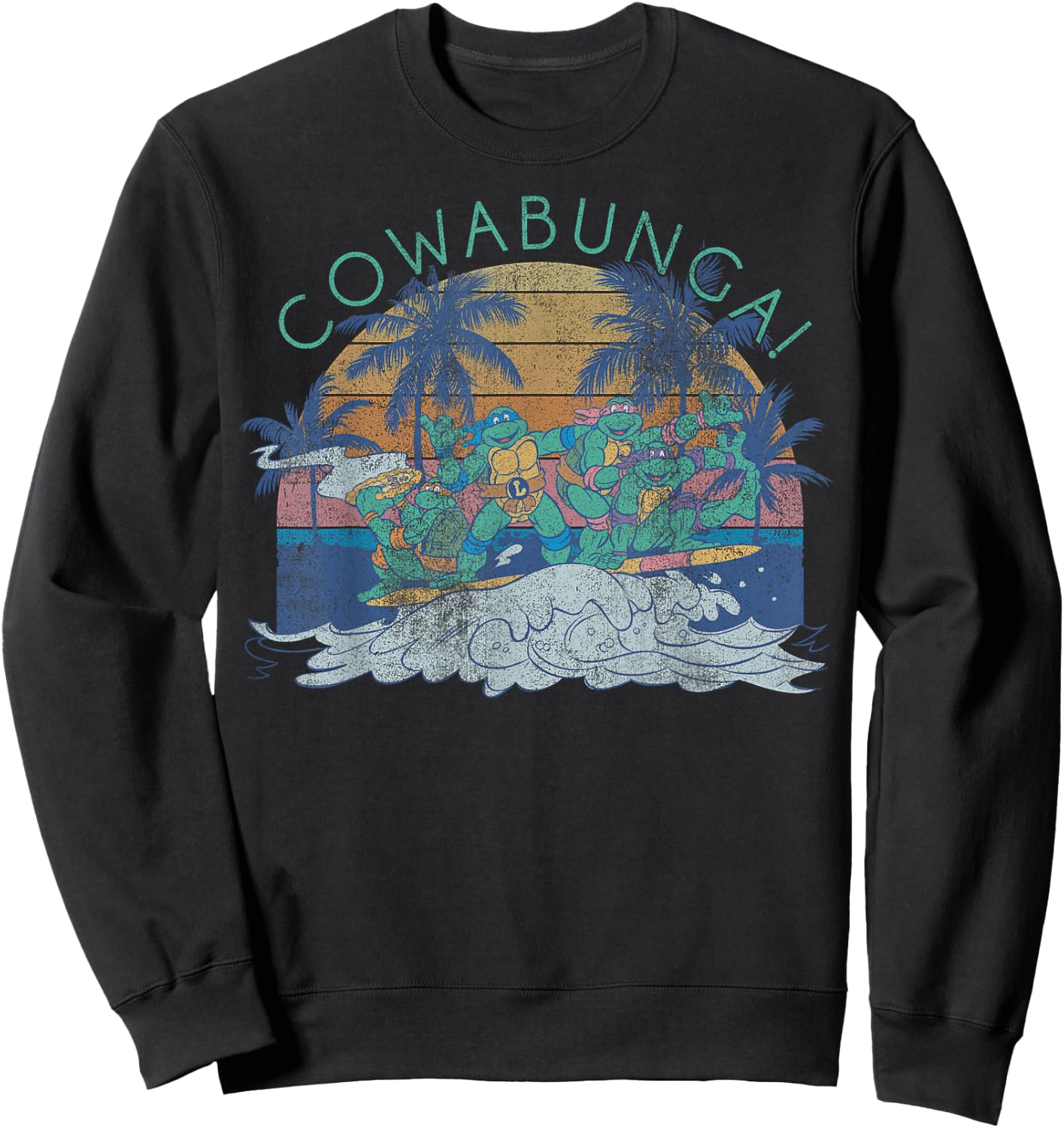 Teenage Mutant Ninja Turtles Vintage Cowabunga Sweatshirt - Sweatshirt | Black