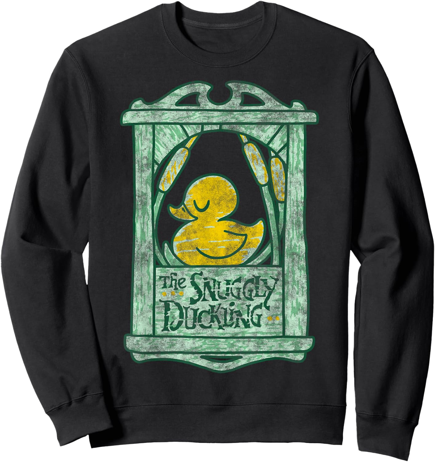 Disney Tangled The Snuggly Duckling Vintage Sign Sweatshirt - Sweatshirt | Black