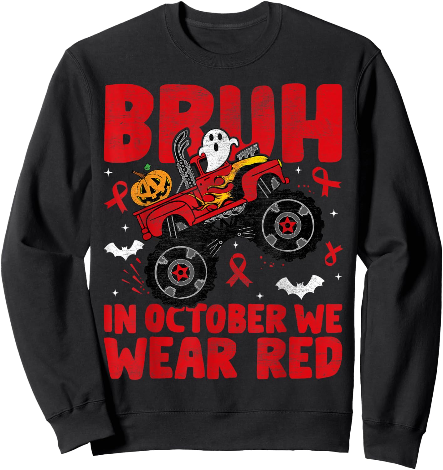 Red Ribbon Week Awareness For Toddler Kids Boys Halloween Sweatshirt - Sweatshirt | Black