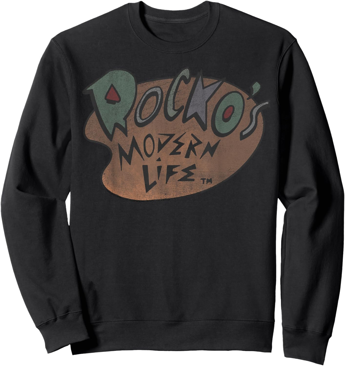 Rocko's Modern Life Vintage Original Logo Sweatshirt - Sweatshirt | Black