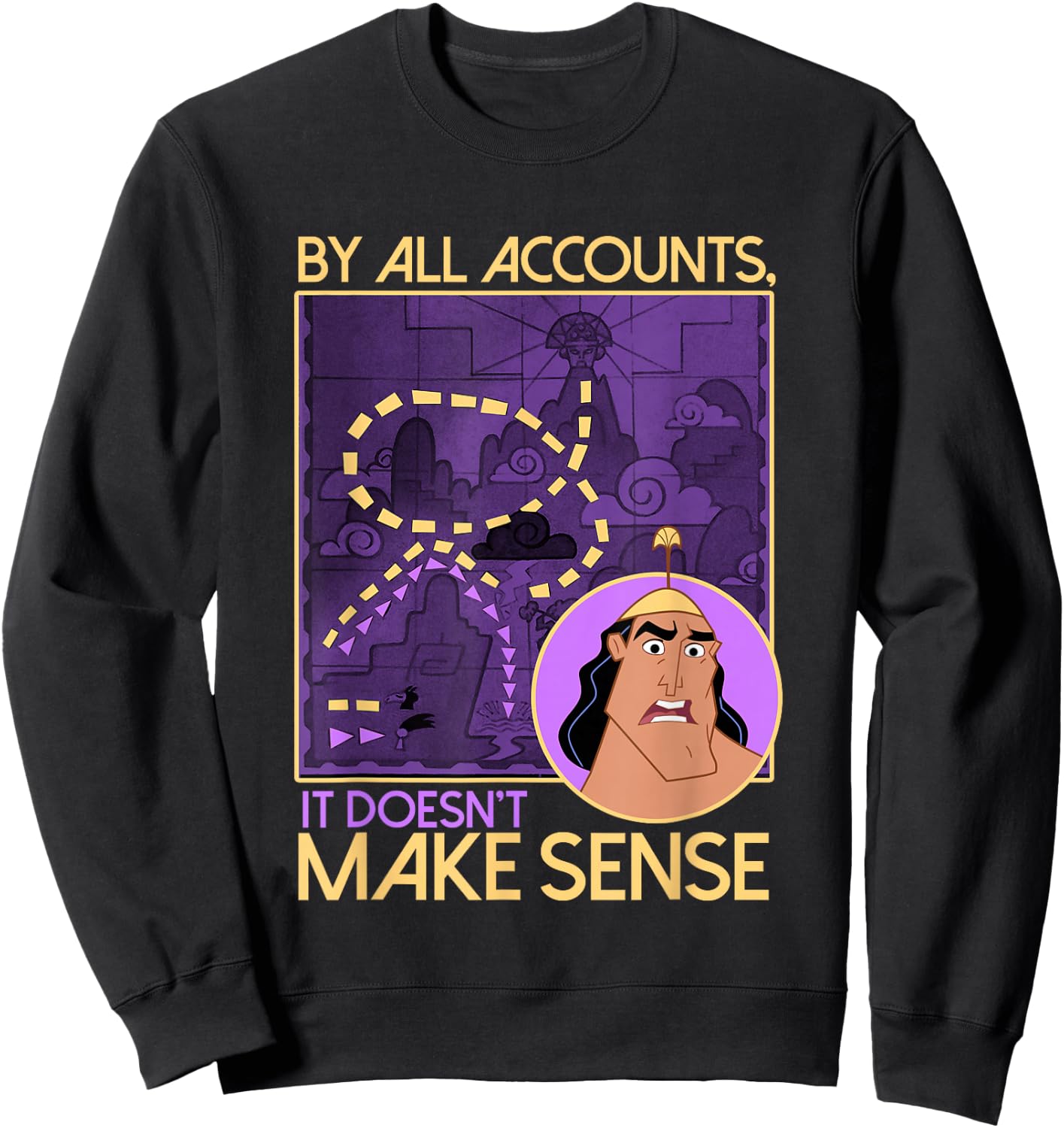 Disney Emperor's New Groove Kronk Doesn't Make Sense Sweatshirt - Sweatshirt | Black
