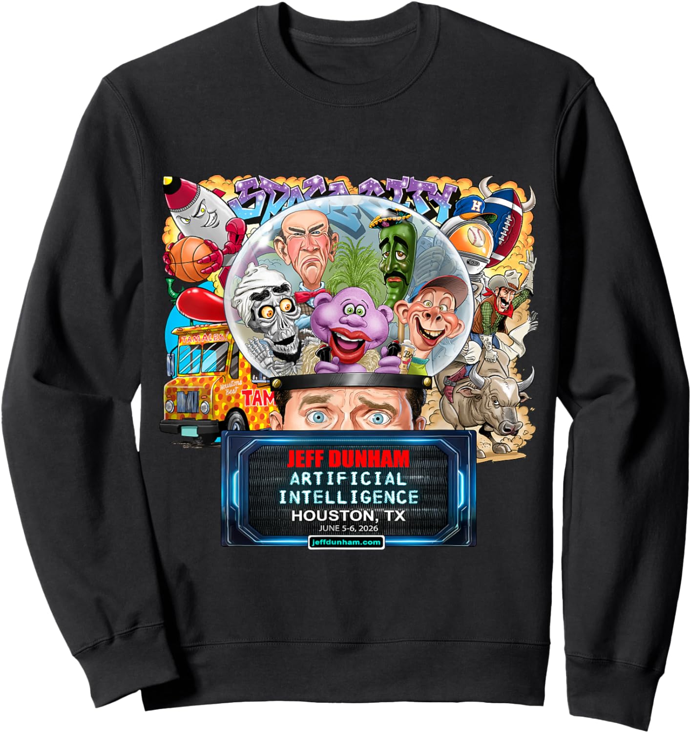 Jeff Dunham Houston, TX (2026) Sweatshirt - Sweatshirt | Black