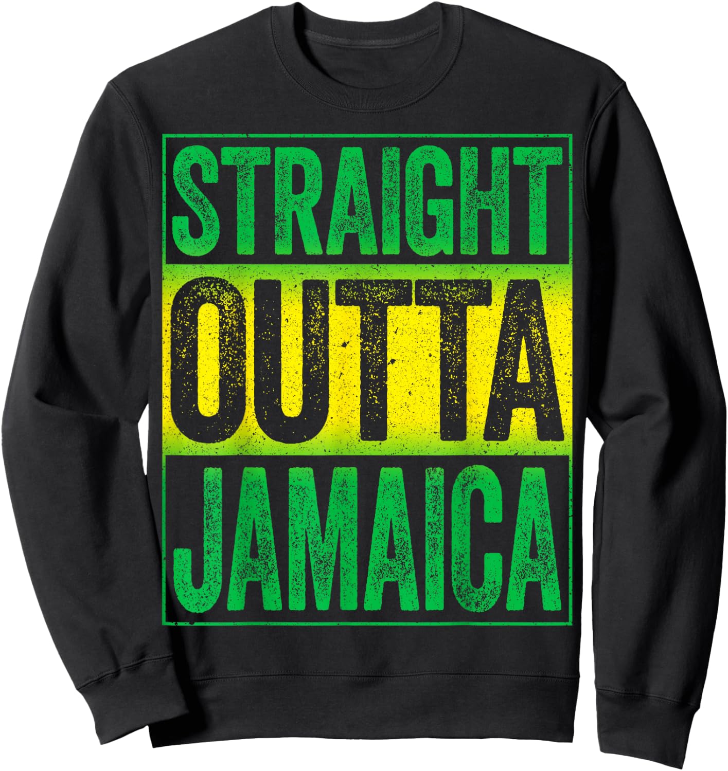 Straight Outta Jamaica Shirt Men Women Kids Caribbean Party Sweatshirt - Sweatshirt | Black