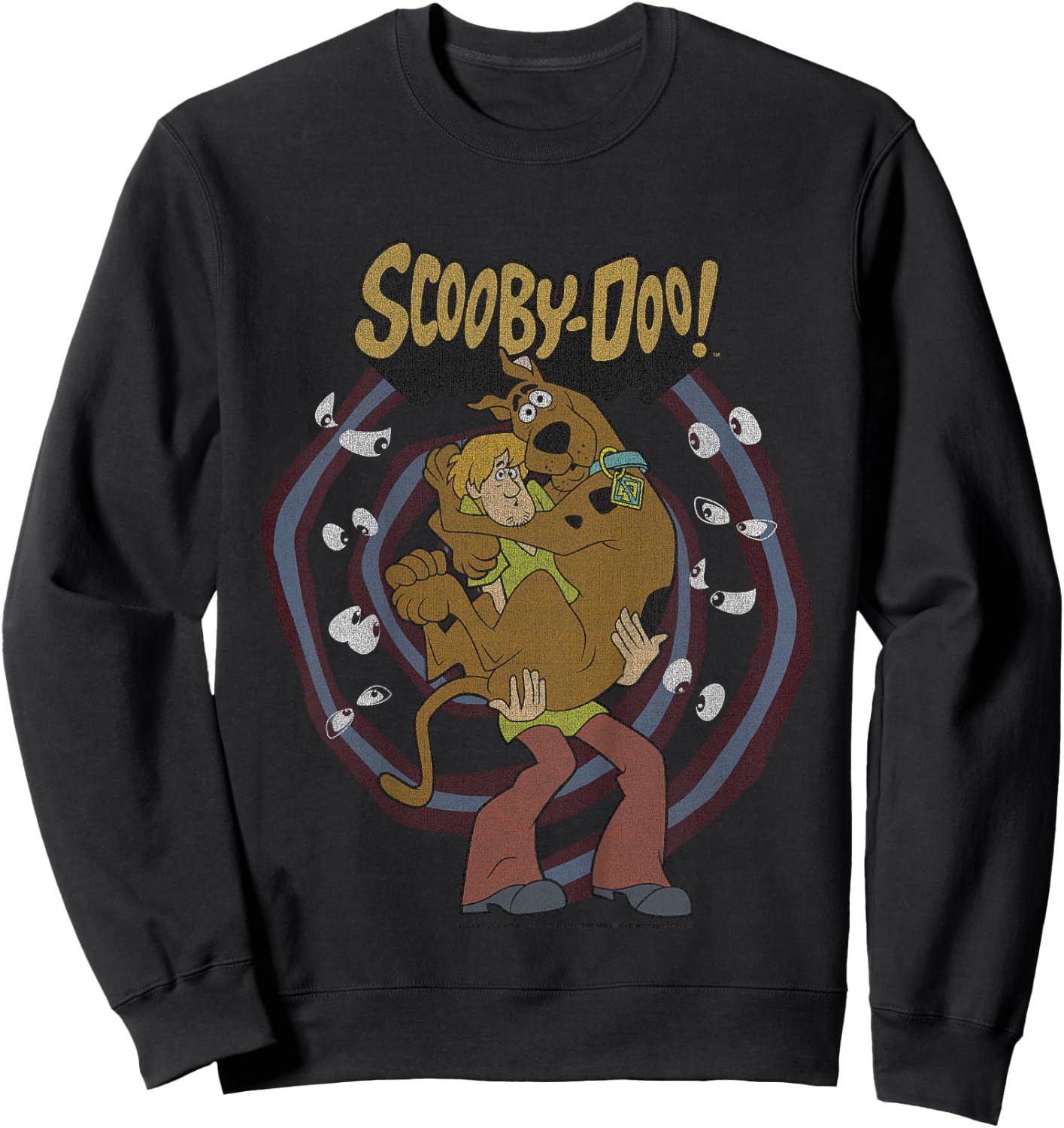 Kids Scooby-Doo Shaggy And Scooby Spiral Eyes Portrait Sweatshirt - Sweatshirt | Black