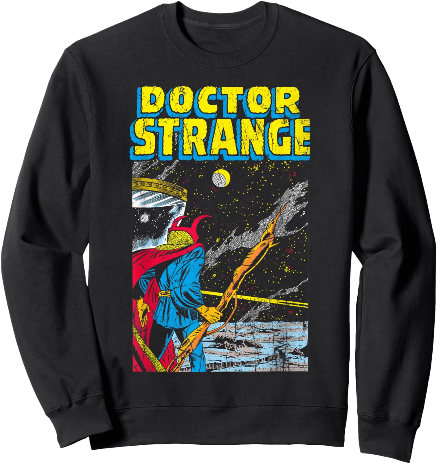 Marvel Doctor Strange Celestial Retro Comic Cover Sweatshirt - Sweatshirt | Black